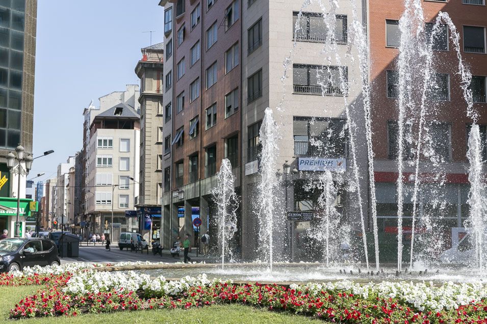 Calor durante un día de verano en Ponferrada 