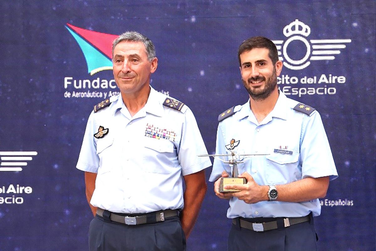 Enrique Cabeza durante la entrega de premios