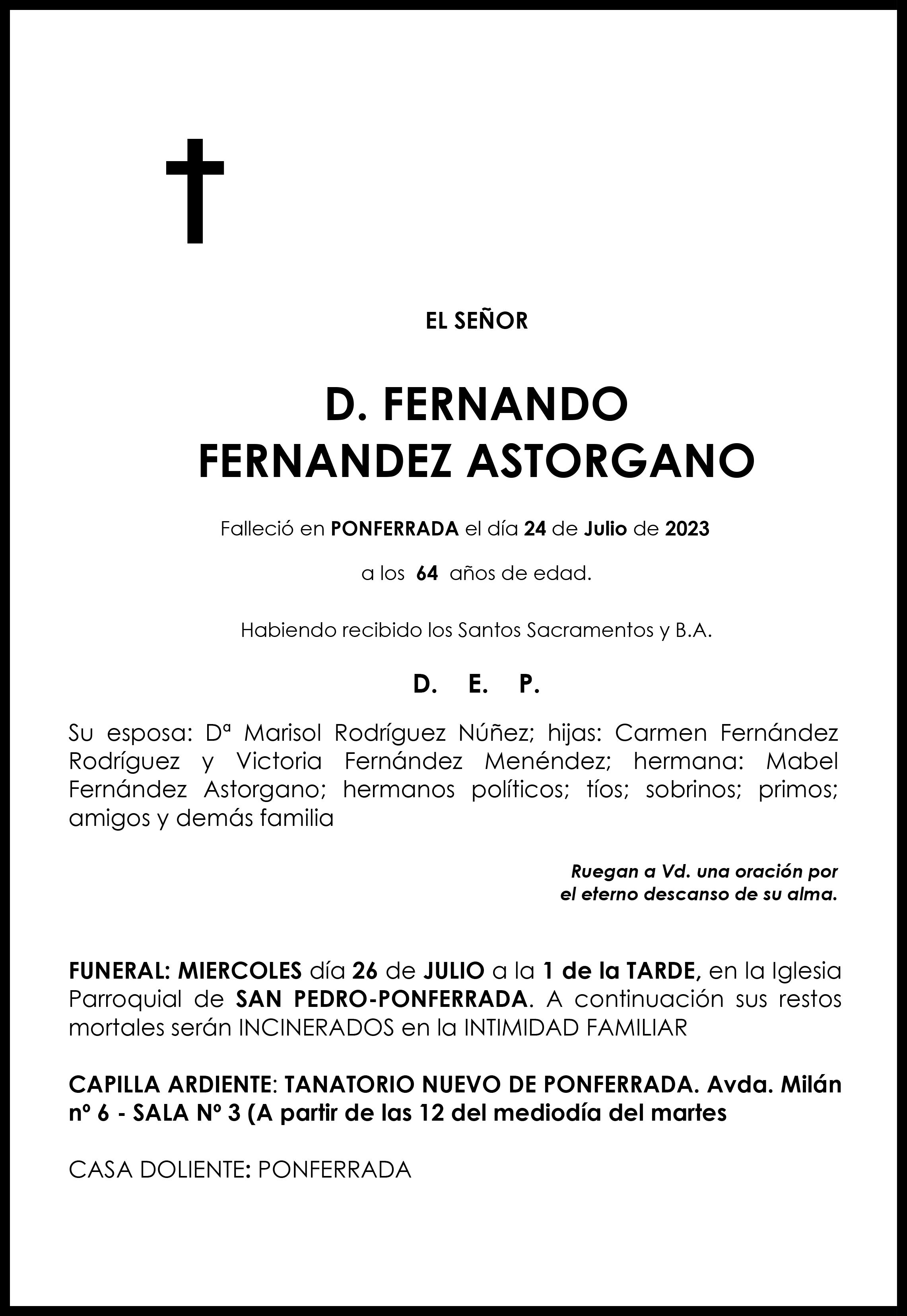 FERNANDO FERNANDEZ ASTORGANO