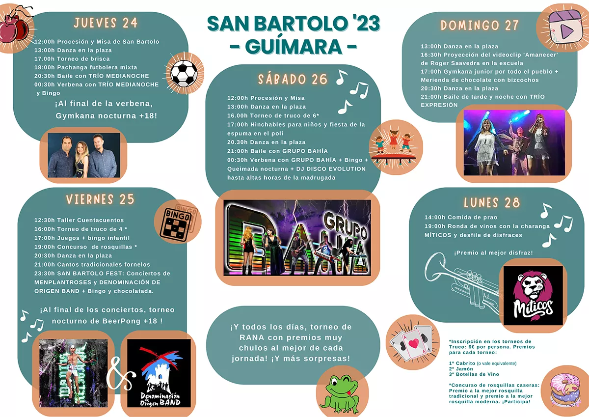 Programa fiestas de Guímara