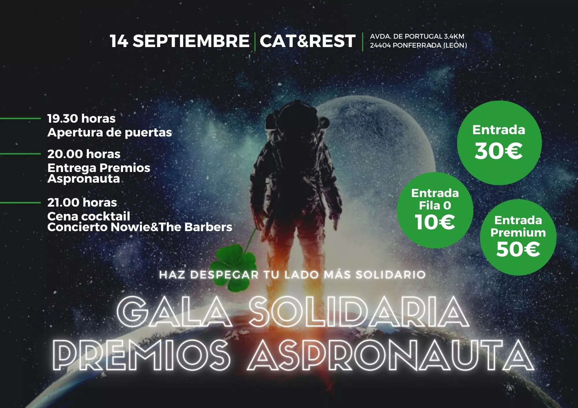 Cartel Gala Solidaria Premios Aspronauta 