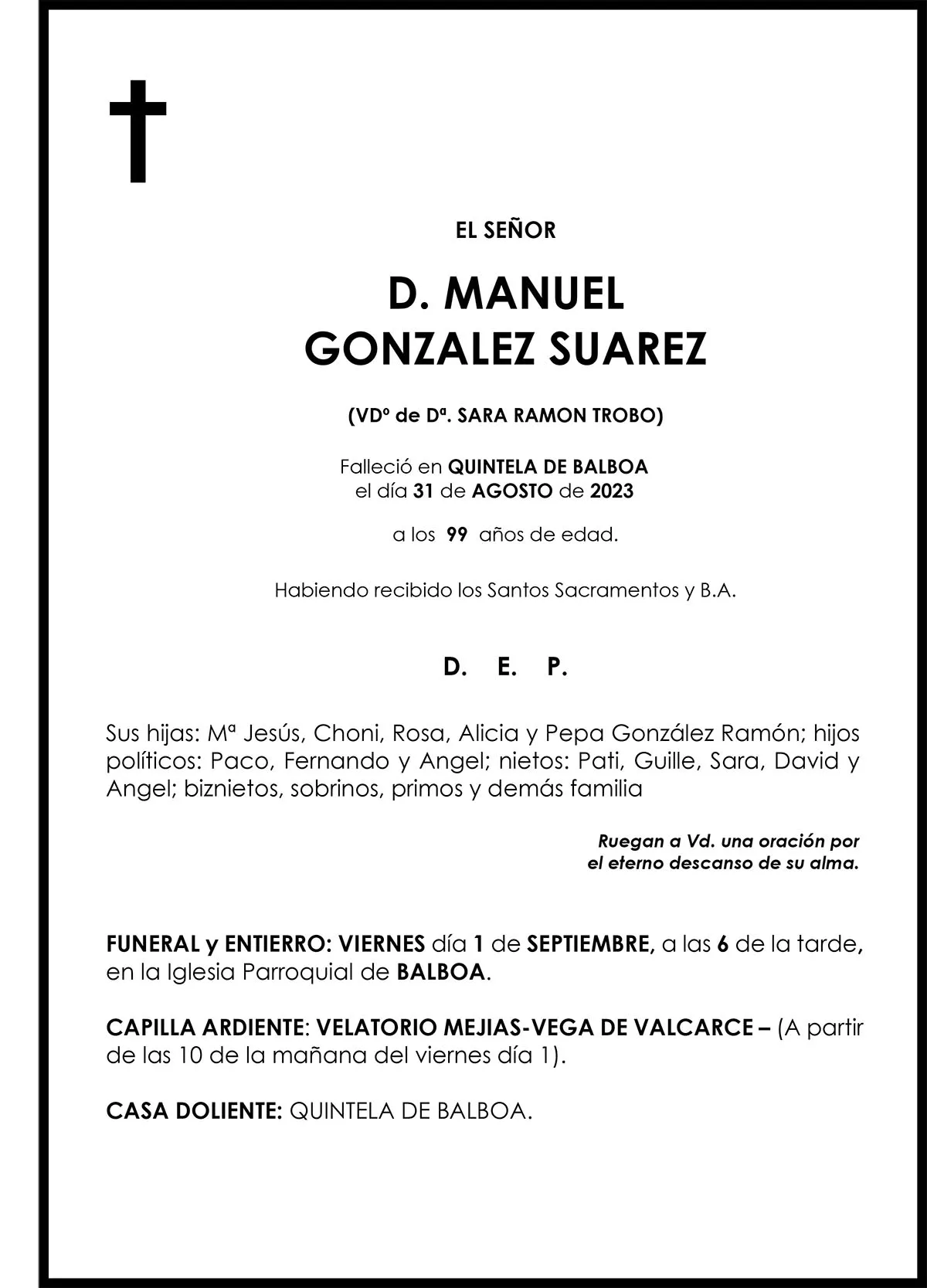 MANUEL GONZALEZ SUAREZ