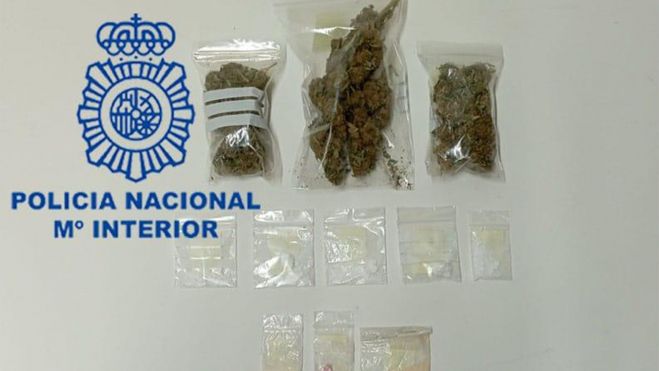 Drogas que los agentes de la Comisaria de la Policía Nacional de León incautaron al detenido