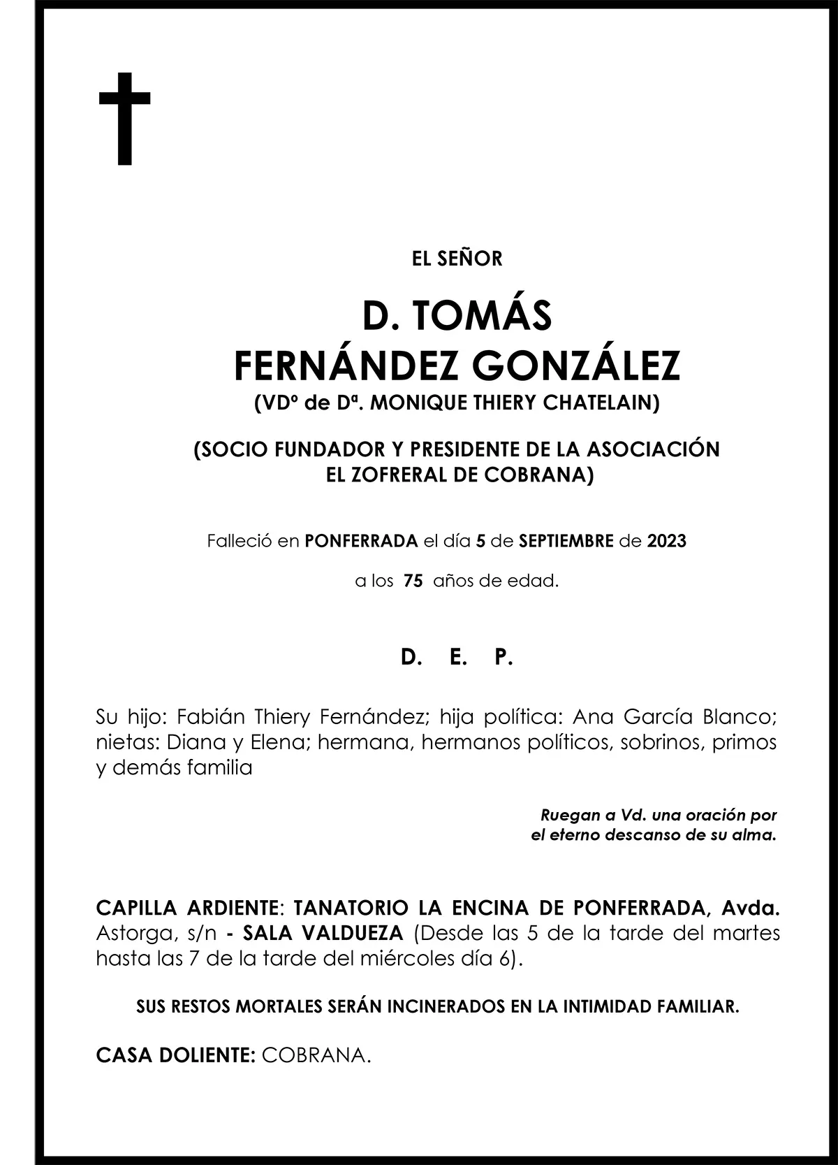 TOMAS FERNANDEZ GONZALEZ