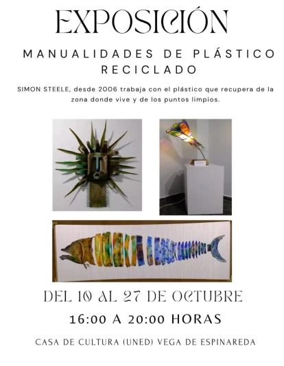 Exposición Manualidades de plástico reciclado