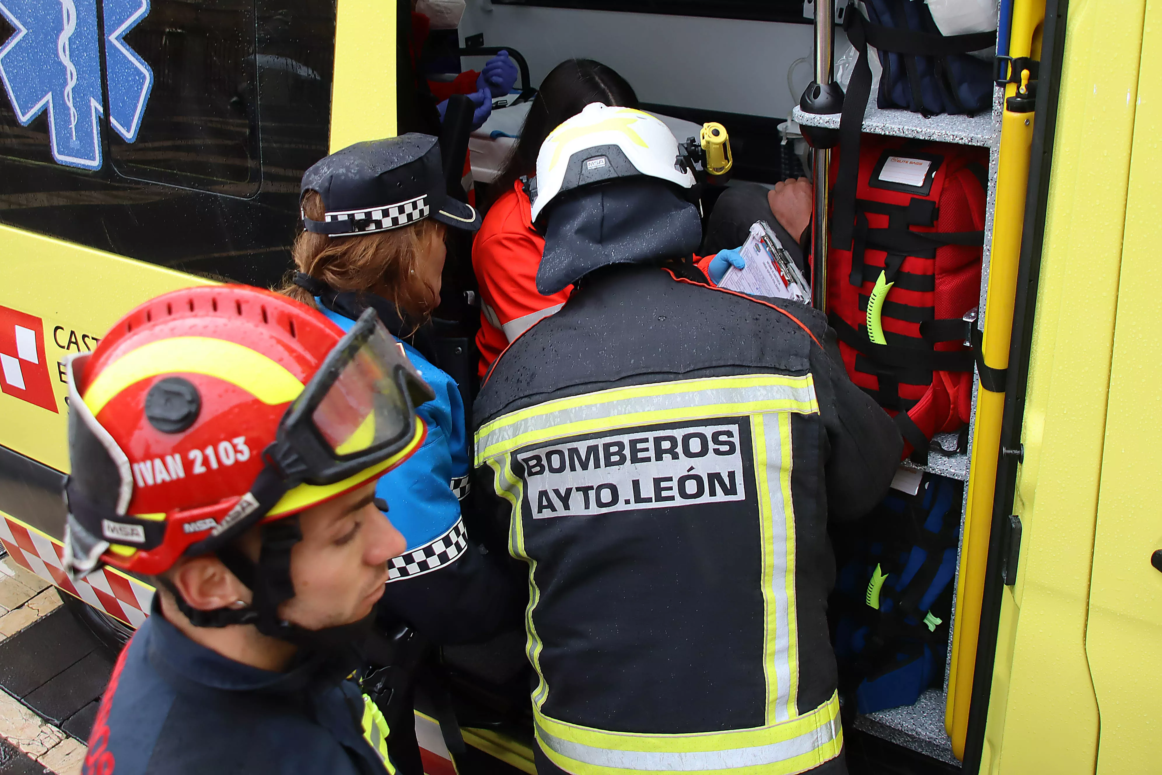 Herido por las luces de Navidad en León 