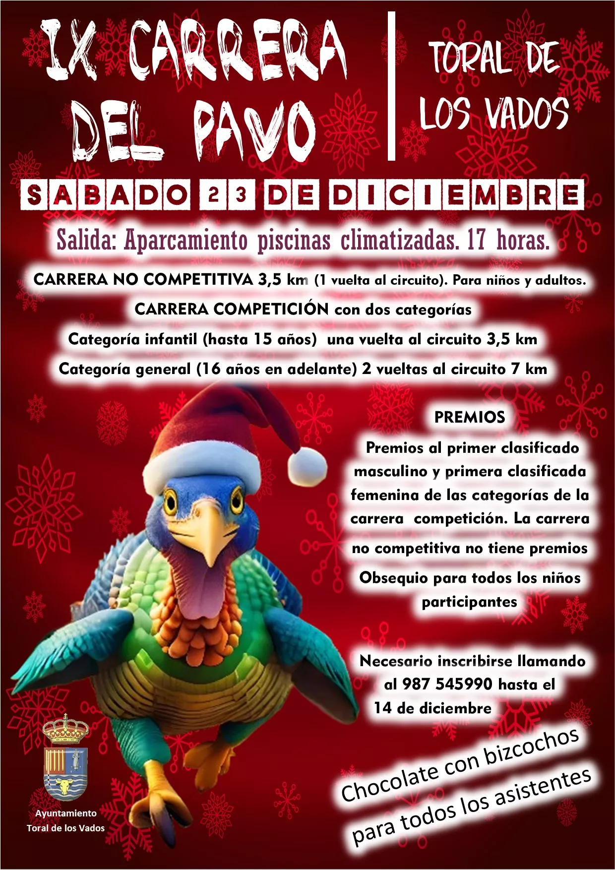 Cartel carrera del pavo en Toral de los Vados