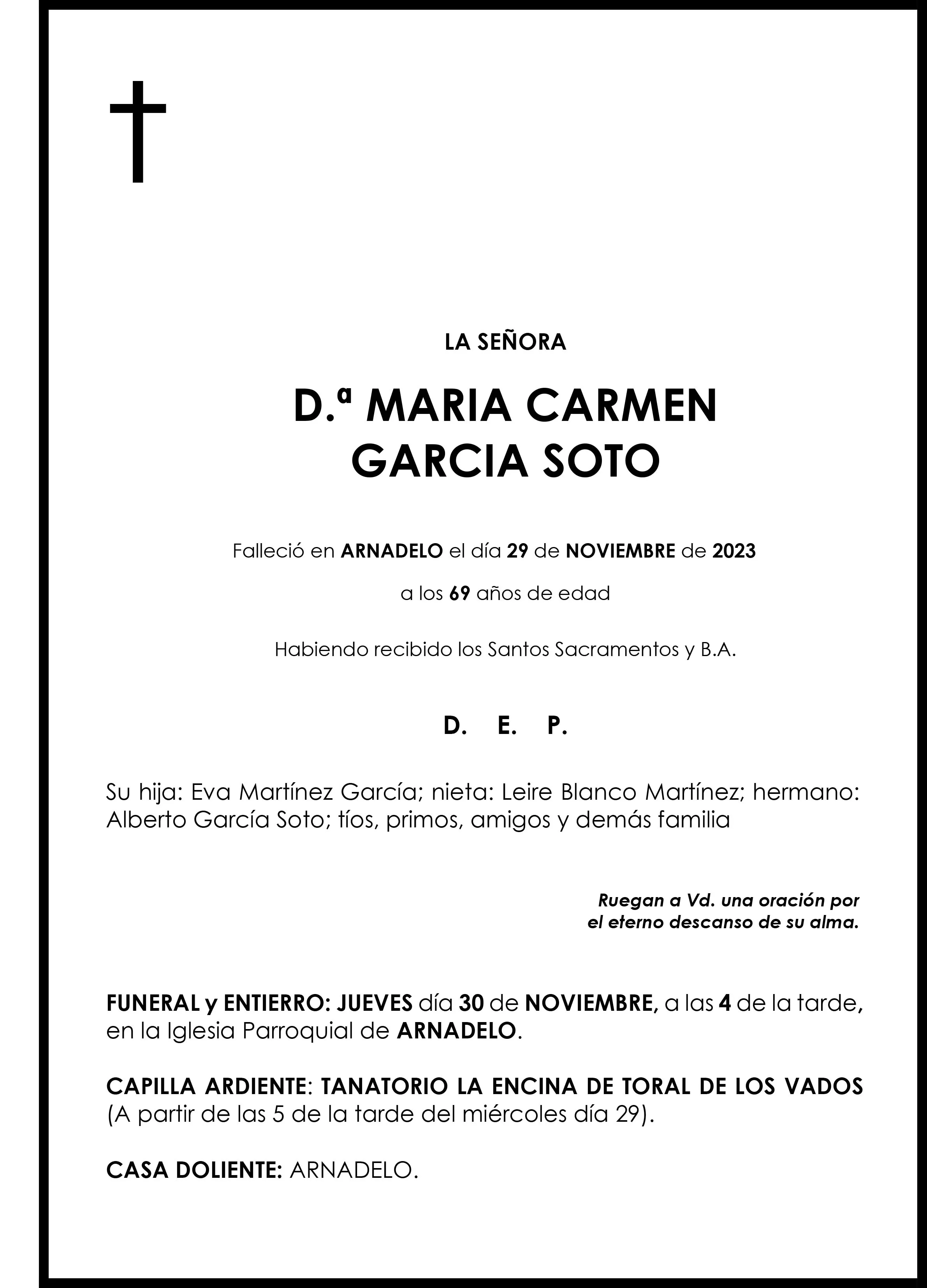 MARIA CARMEN GARCIA SOTO