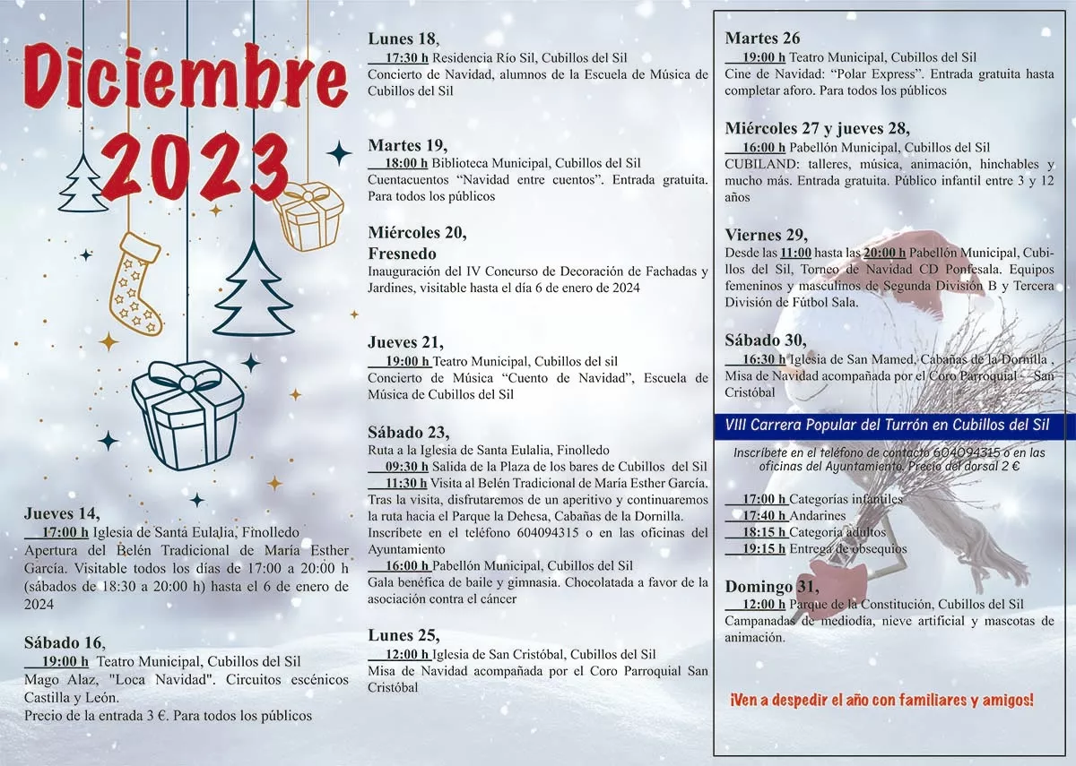 Programa de Navidad de Cubillos