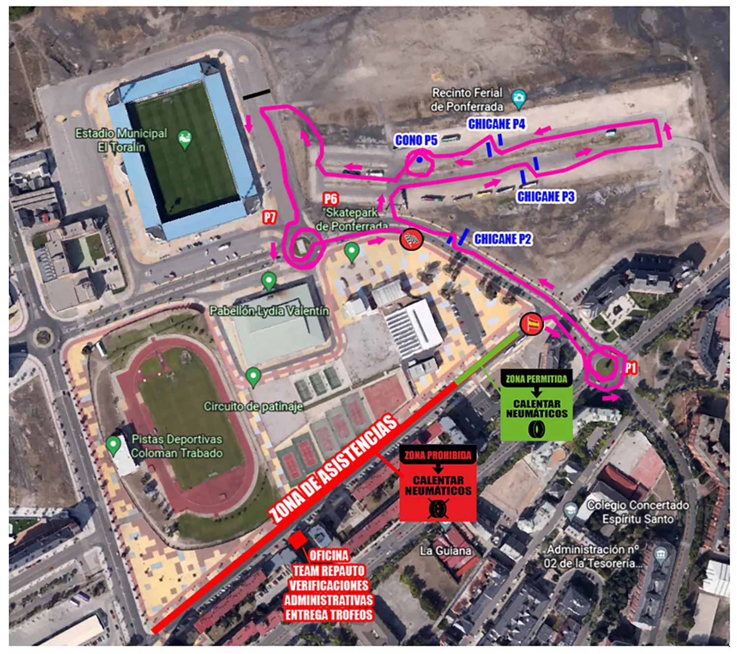 Plano recorrido Carrera de Campeones