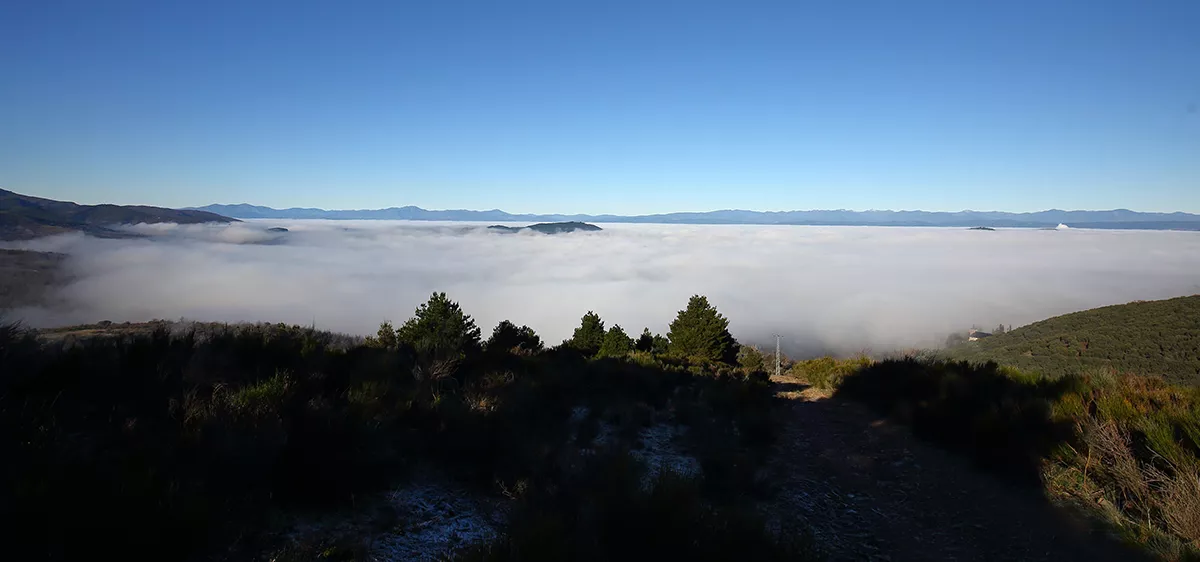 Días de frío y niebla en Ponferrada y El Bierzo
