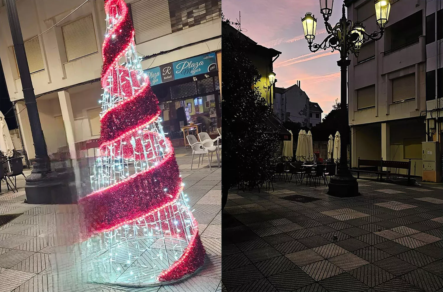 Roban el árbol de Navidad de la Plaza Mayor de Bembibre