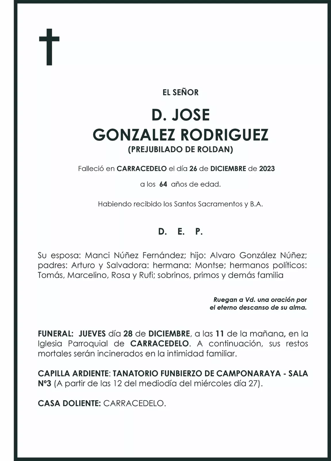 JOSE GONZALEZ RODRIGUEZ