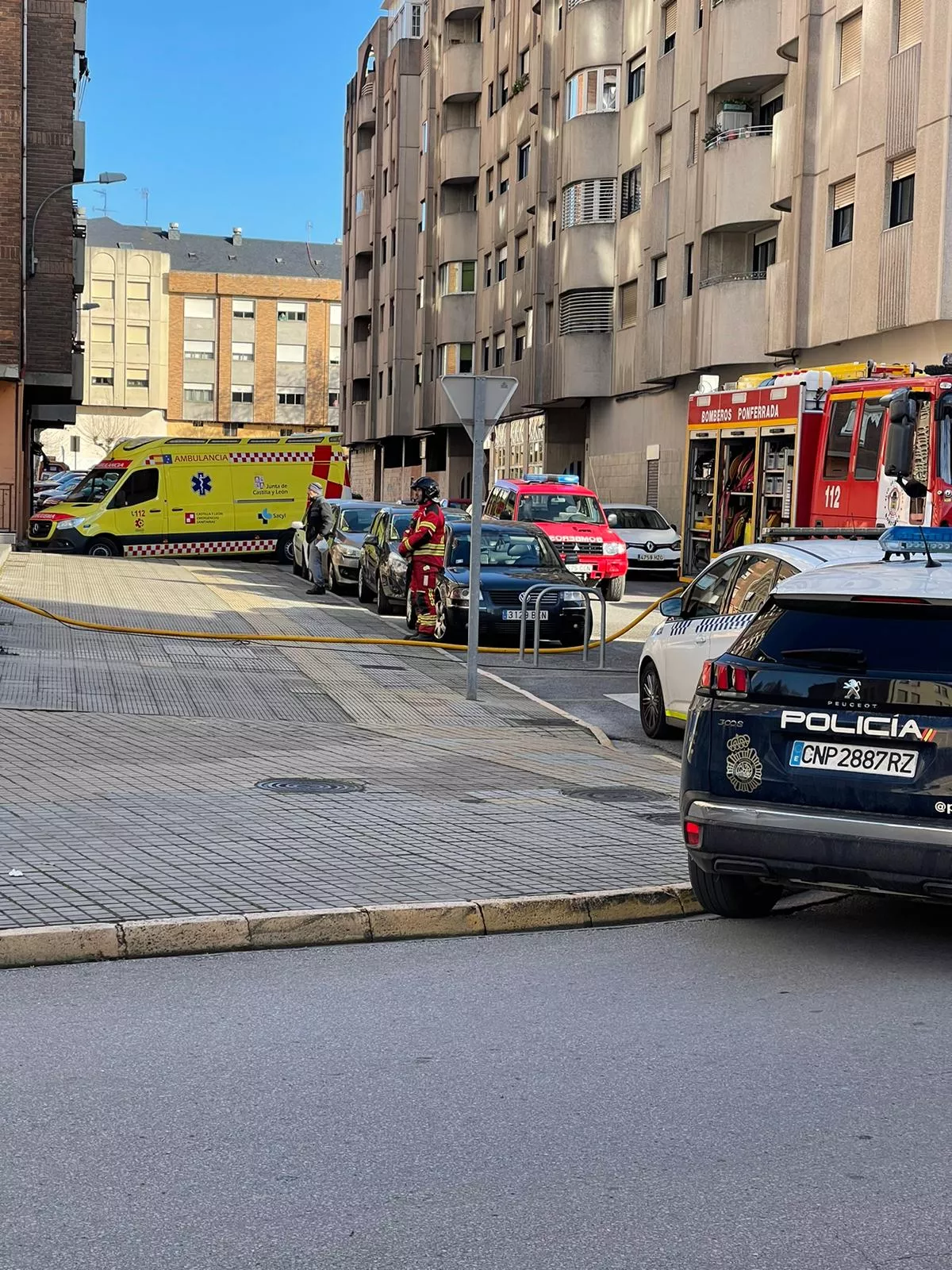 Incendio en la zona alta de Ponferrada