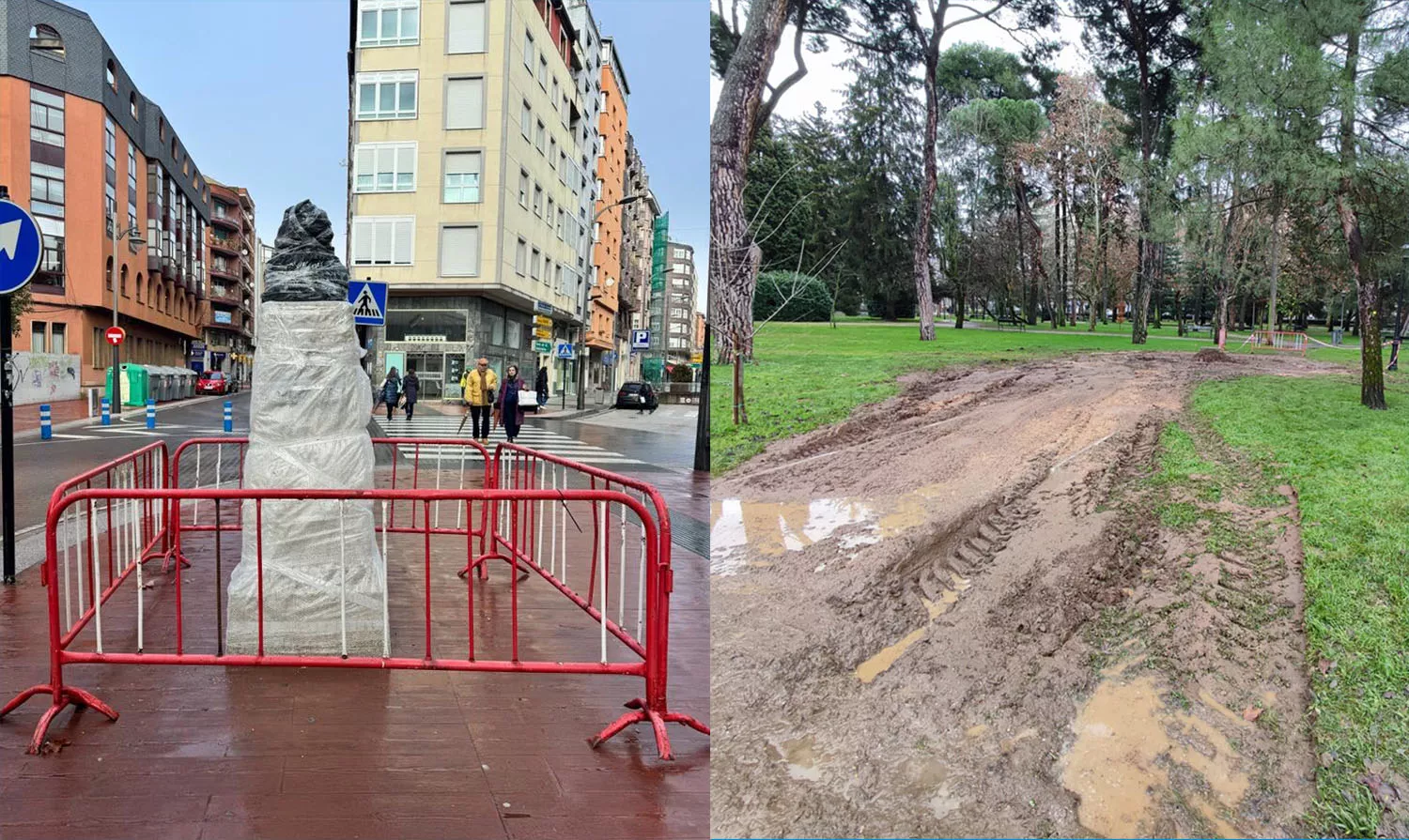 Traslado del busto de Gómez Núñez del Plantío a la calle con su nombre en Ponferrada