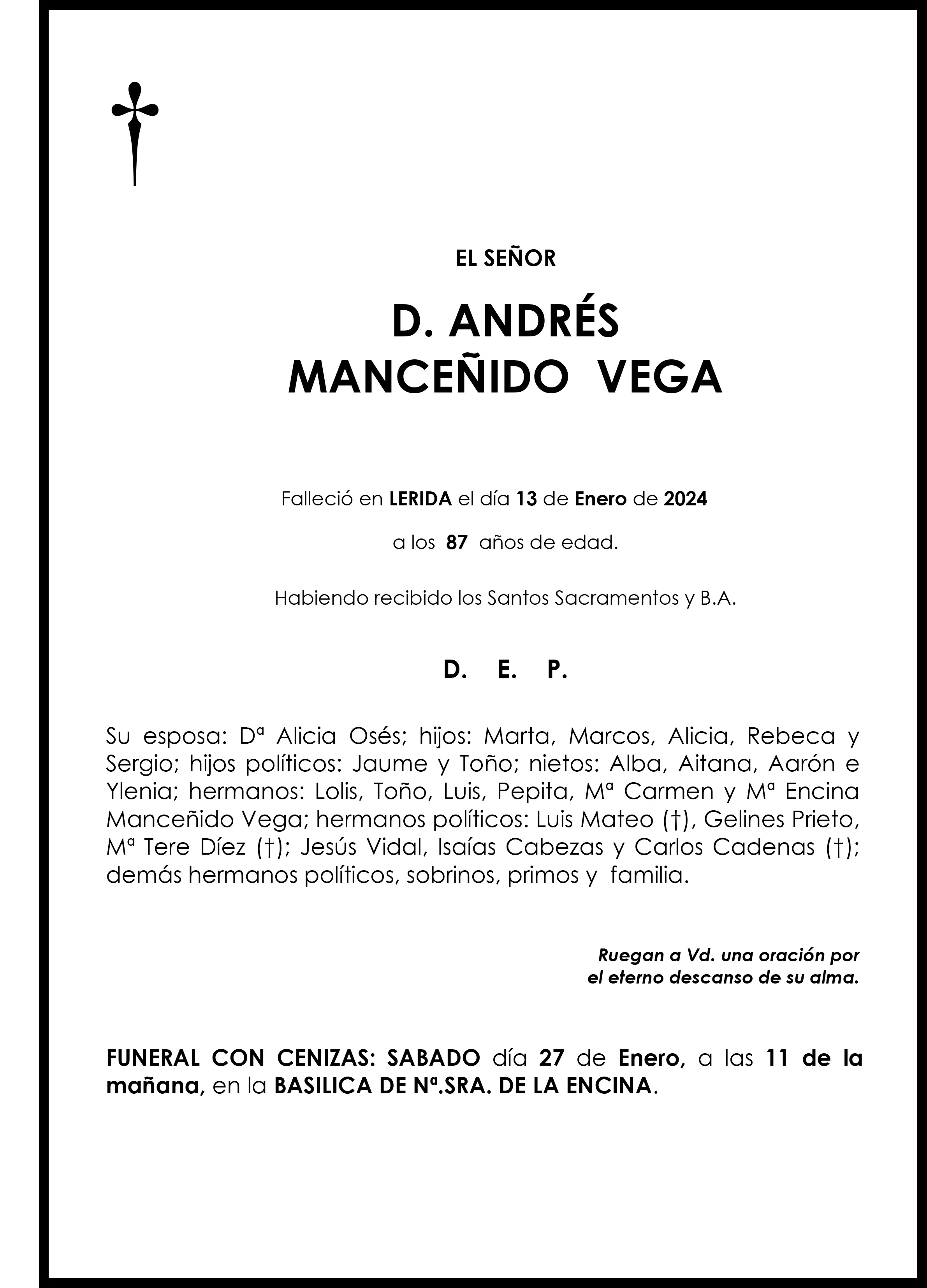 ANDRES MANCEÑIDO VEGA