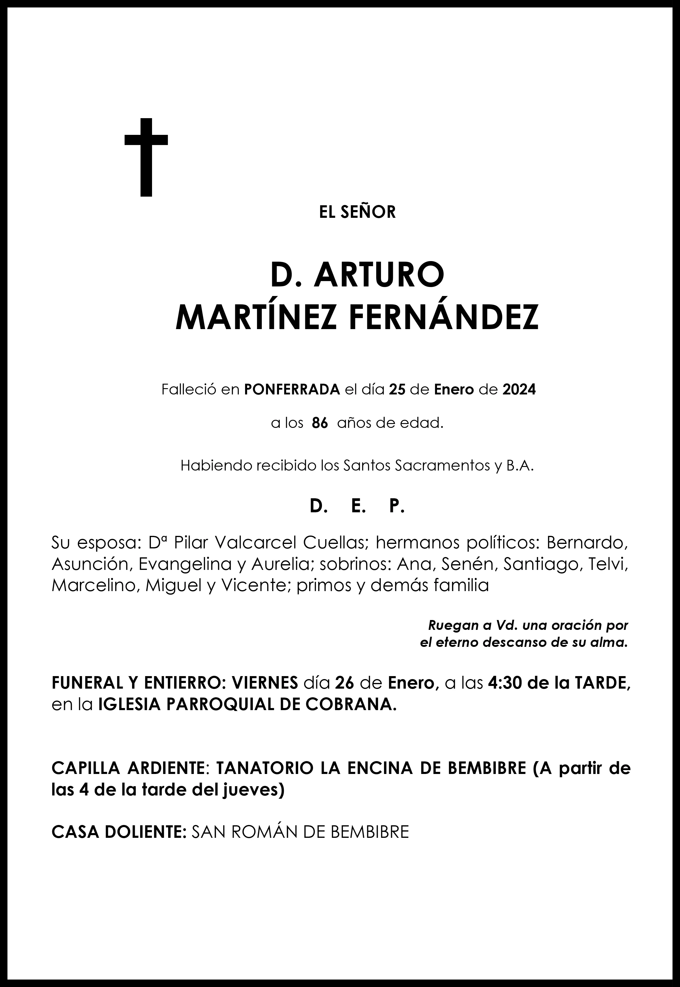 ARTURO MARTINEZ FERNANDEZ