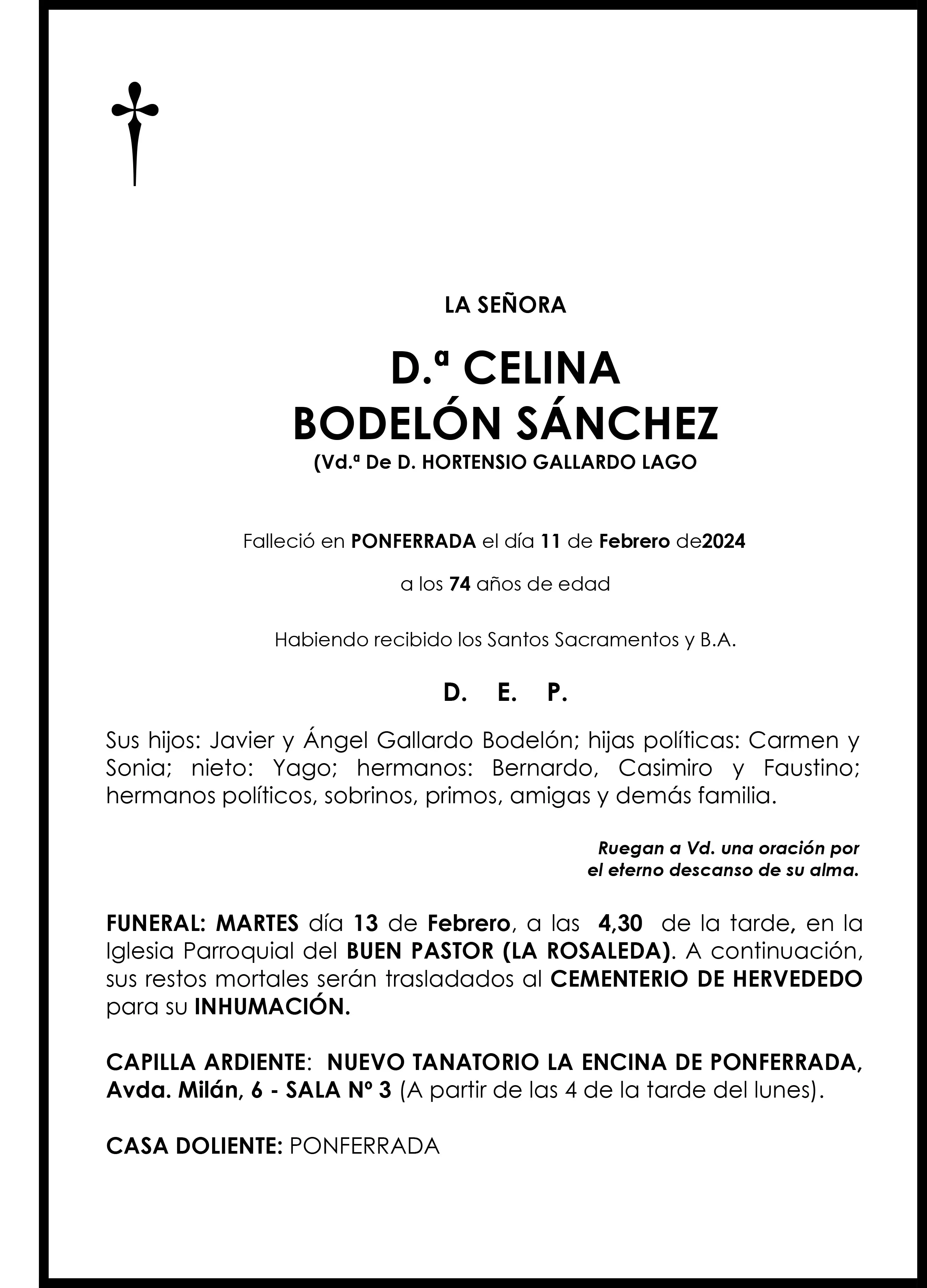 CELINA BODELON SANCHEZ