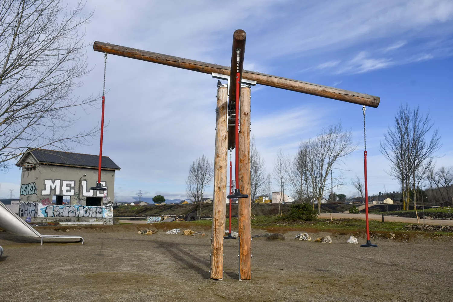 Zona de juegos de madera de Ponferrada