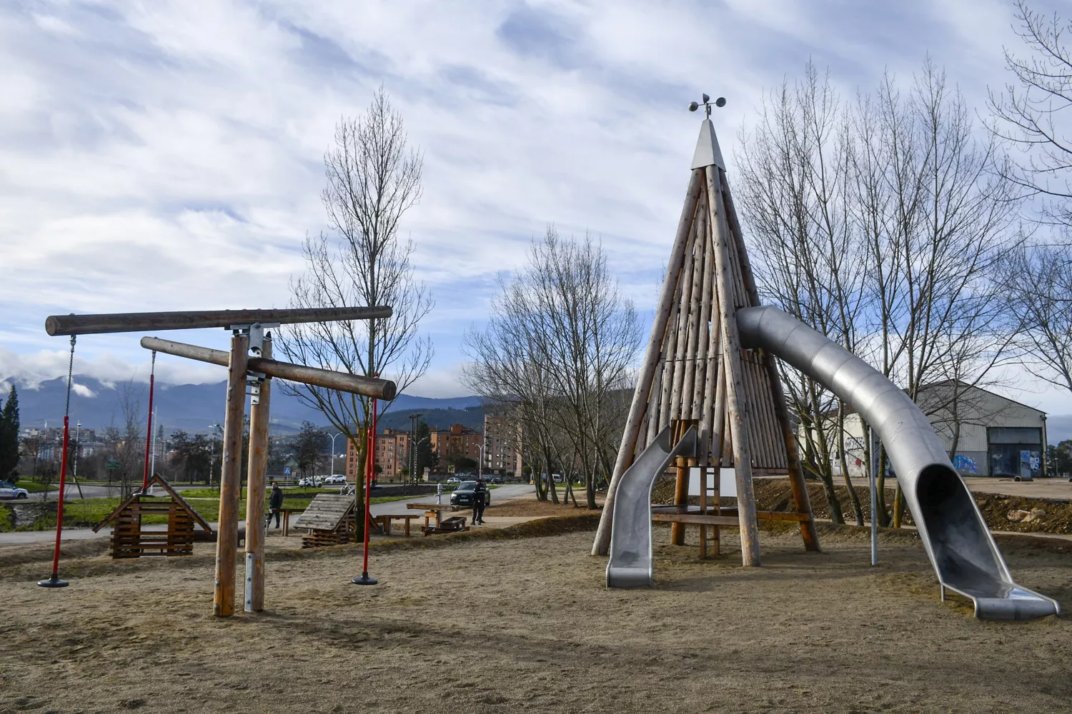 Zona de juegos de madera de Ponferrada