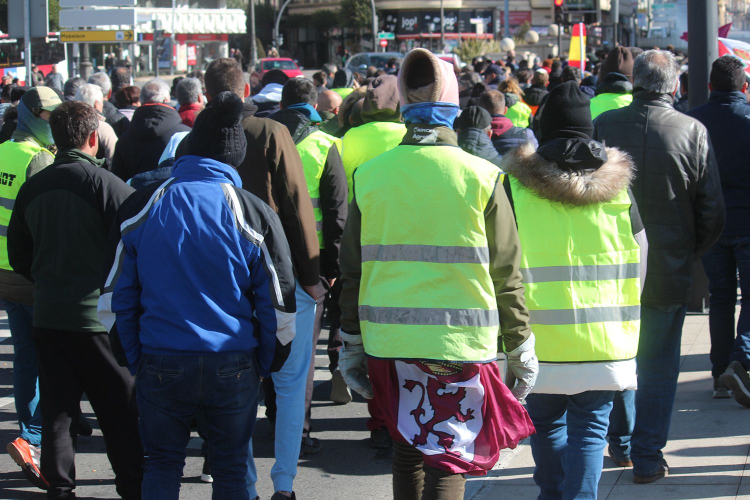 Tractorada convocada por las OPAS en León