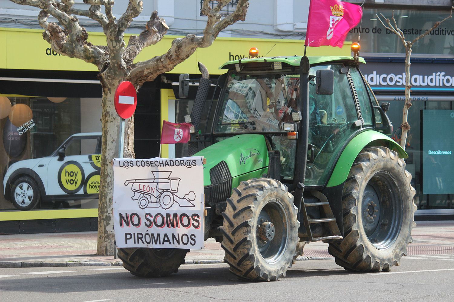 Tractorada convocada por las OPAS en León