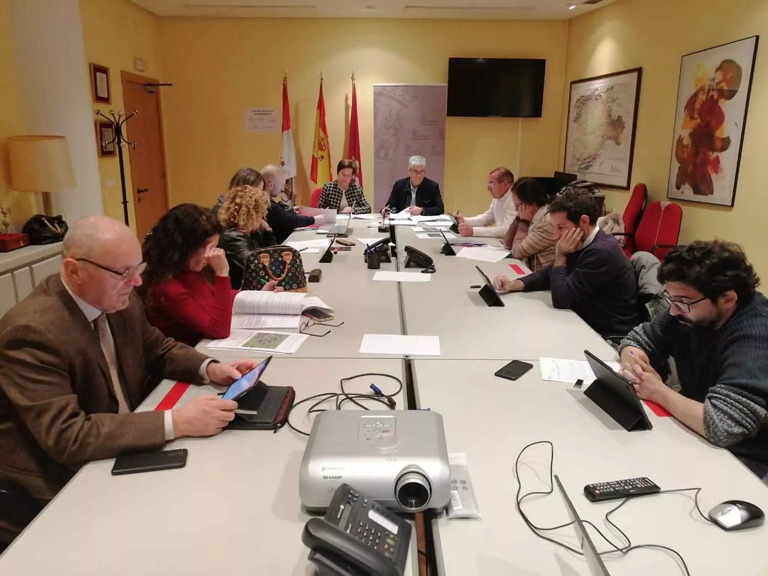 Imagen de la reunión de Patrimonio de este martes