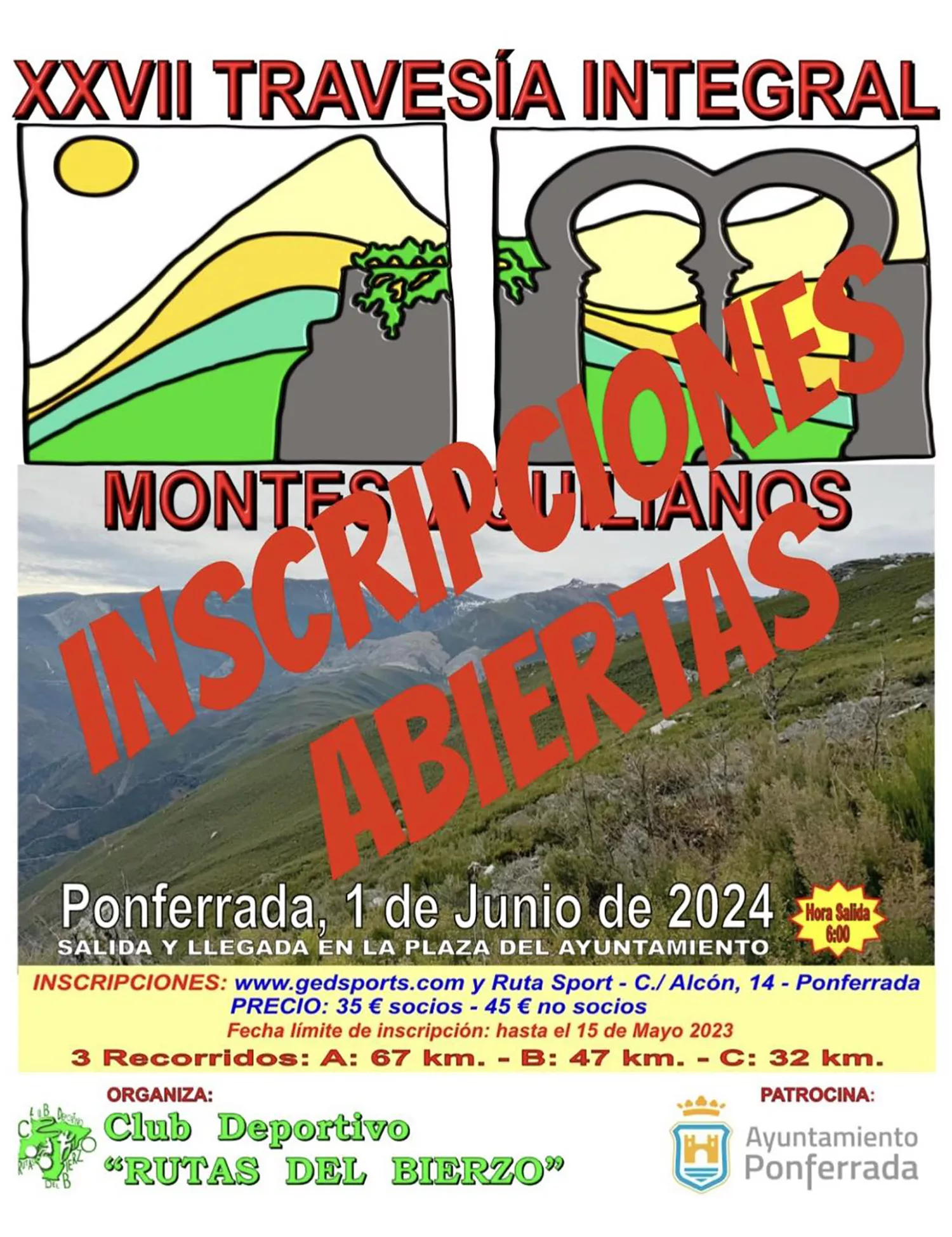 Abiertas las inscripciones paraTravesía Integral de los Montes Aquilianos