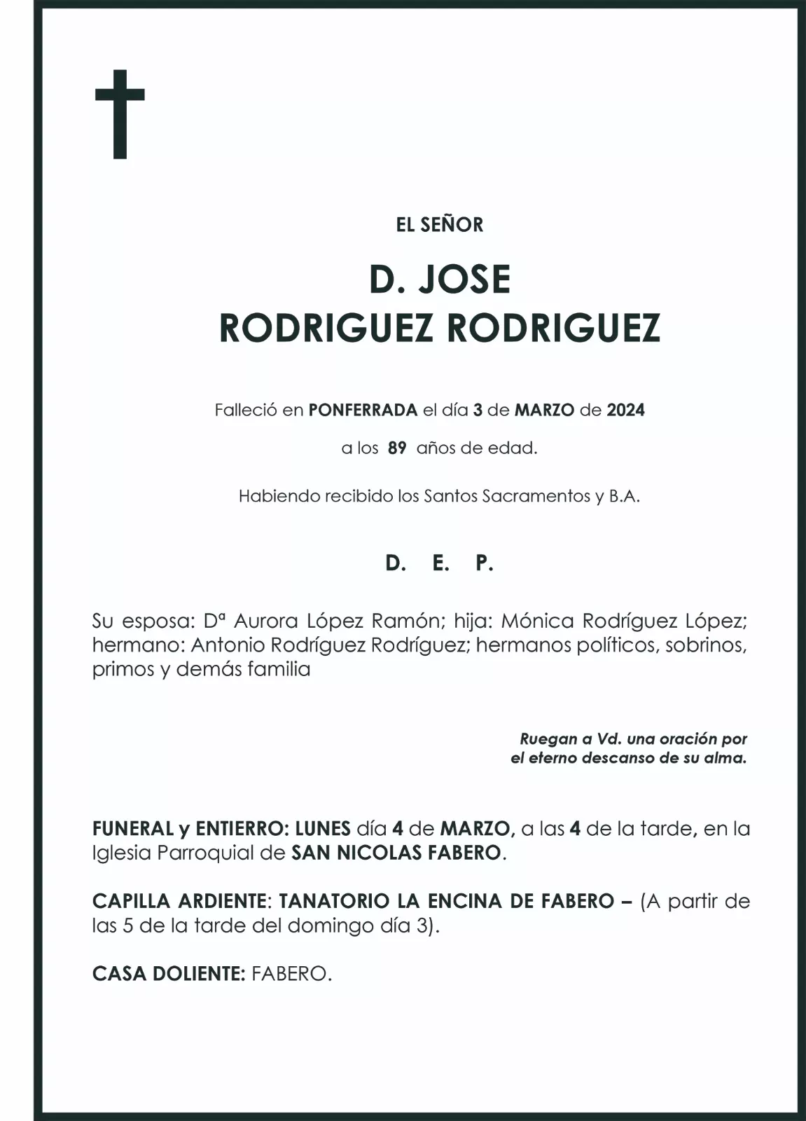 JOSE RODRIGUEZ RODRIGUEZ