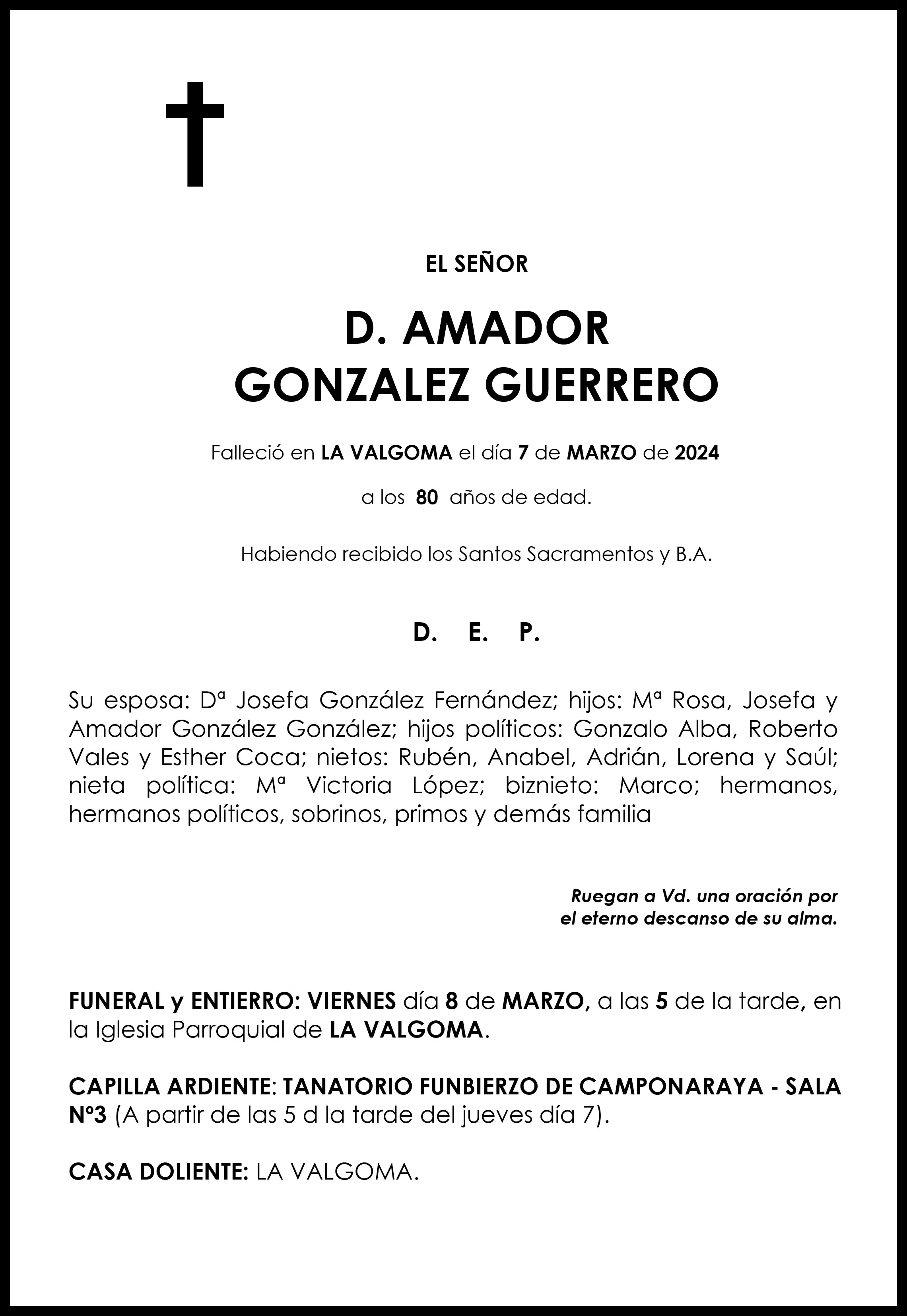 AMADOR GONZALEZ GUERRERO