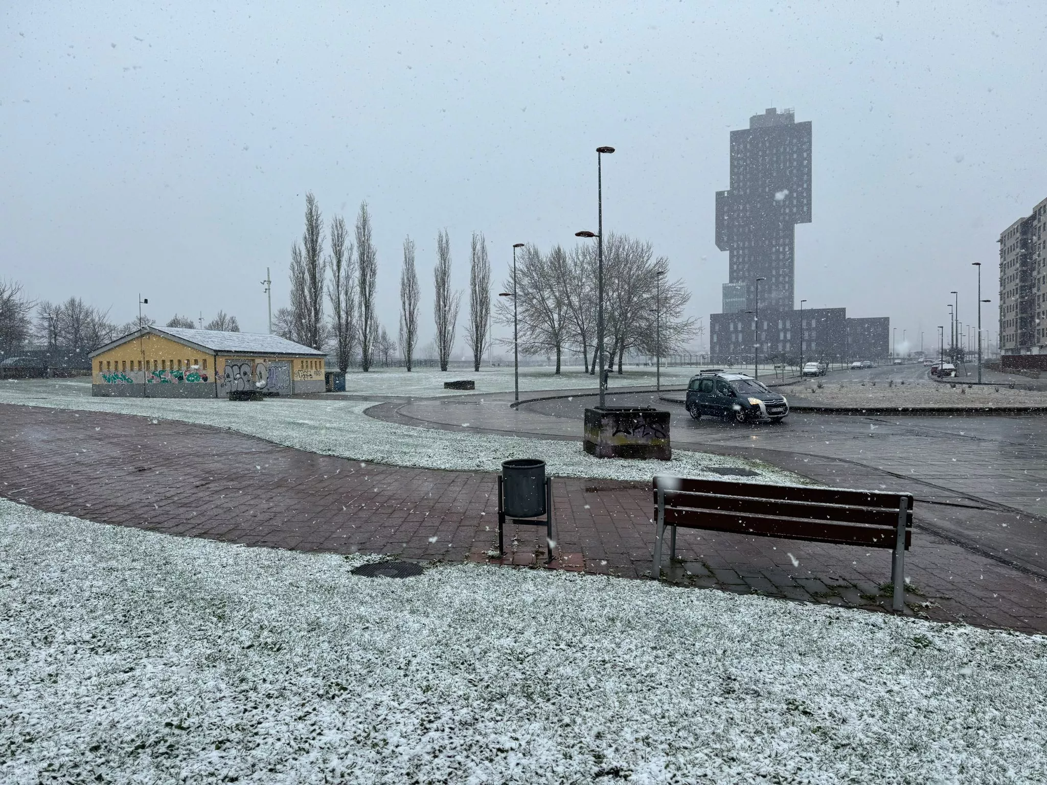 Nieve en La Rosaleda