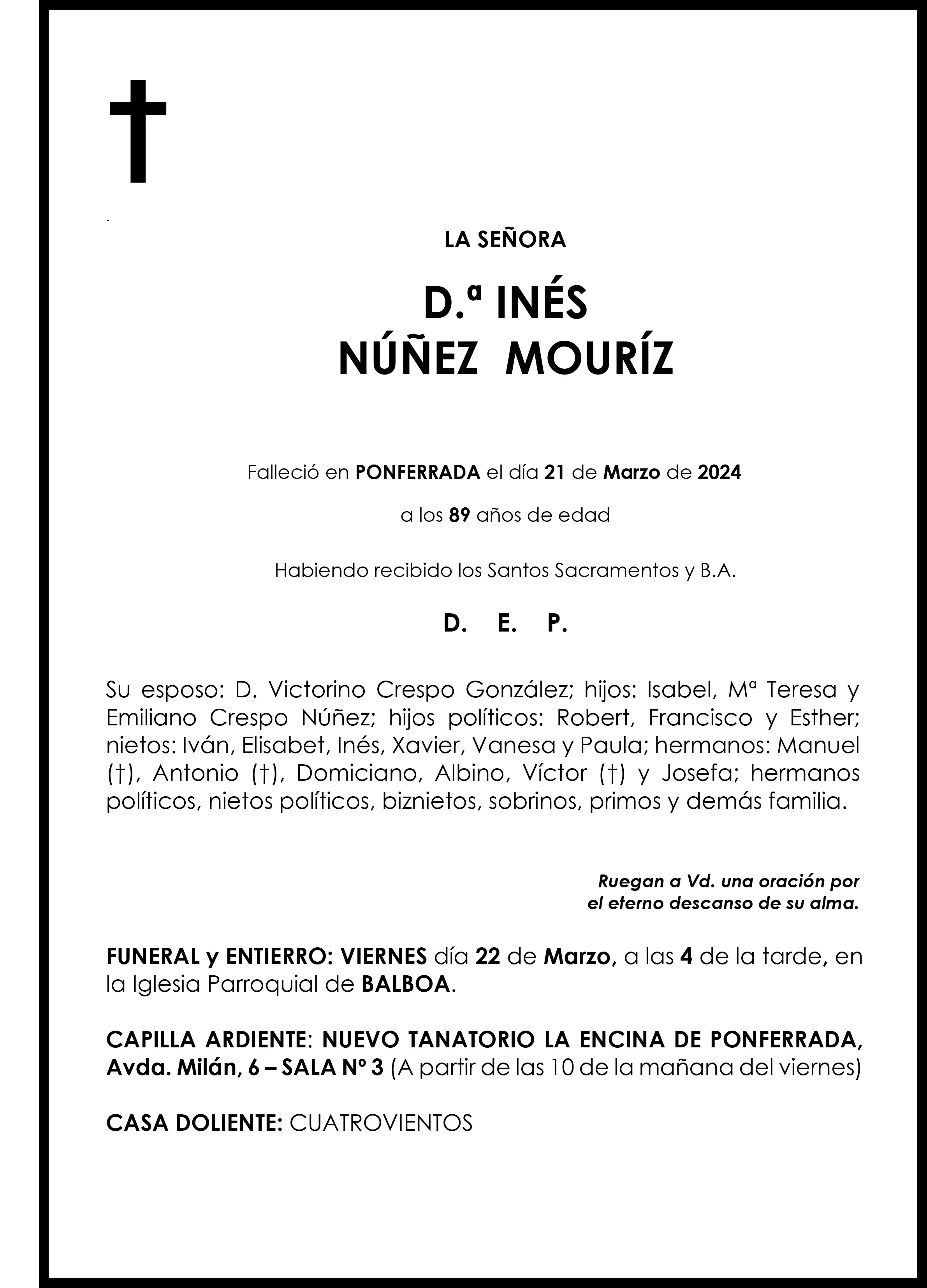 INES NUÑEZ MOURIZ
