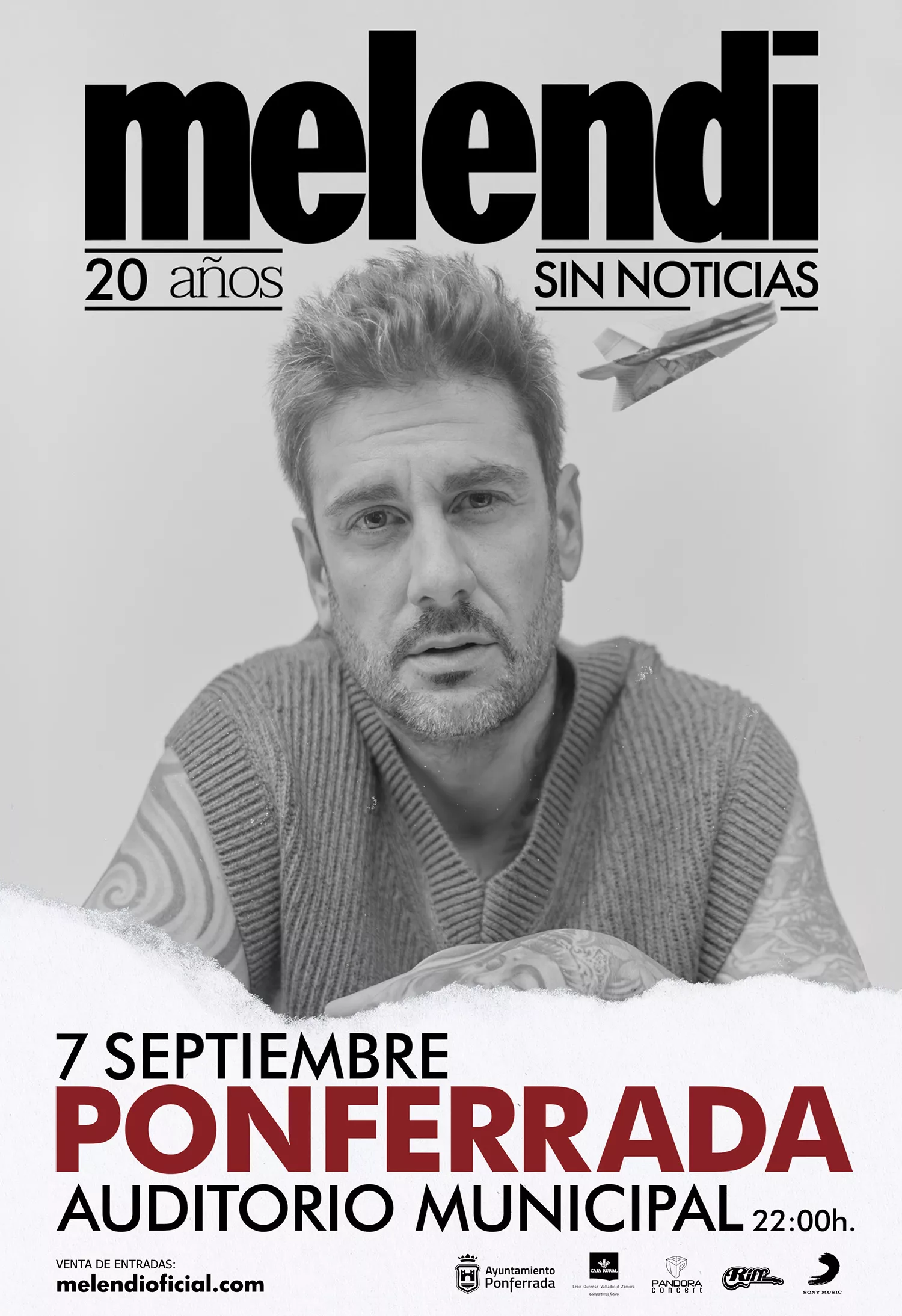 Cartel del concierto de Melendi en las Fiestas de la Encina