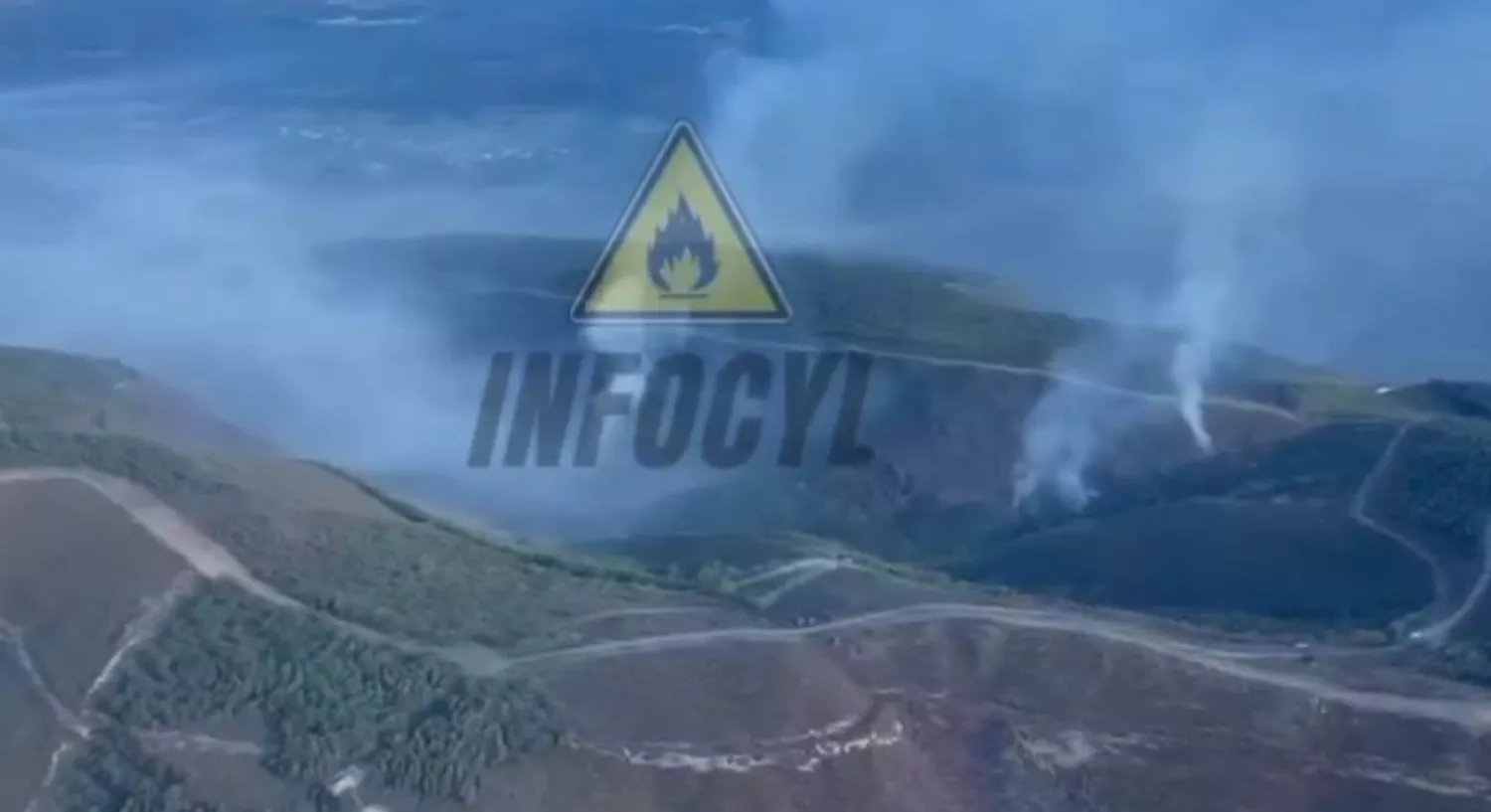 Imagen aérea del incendio