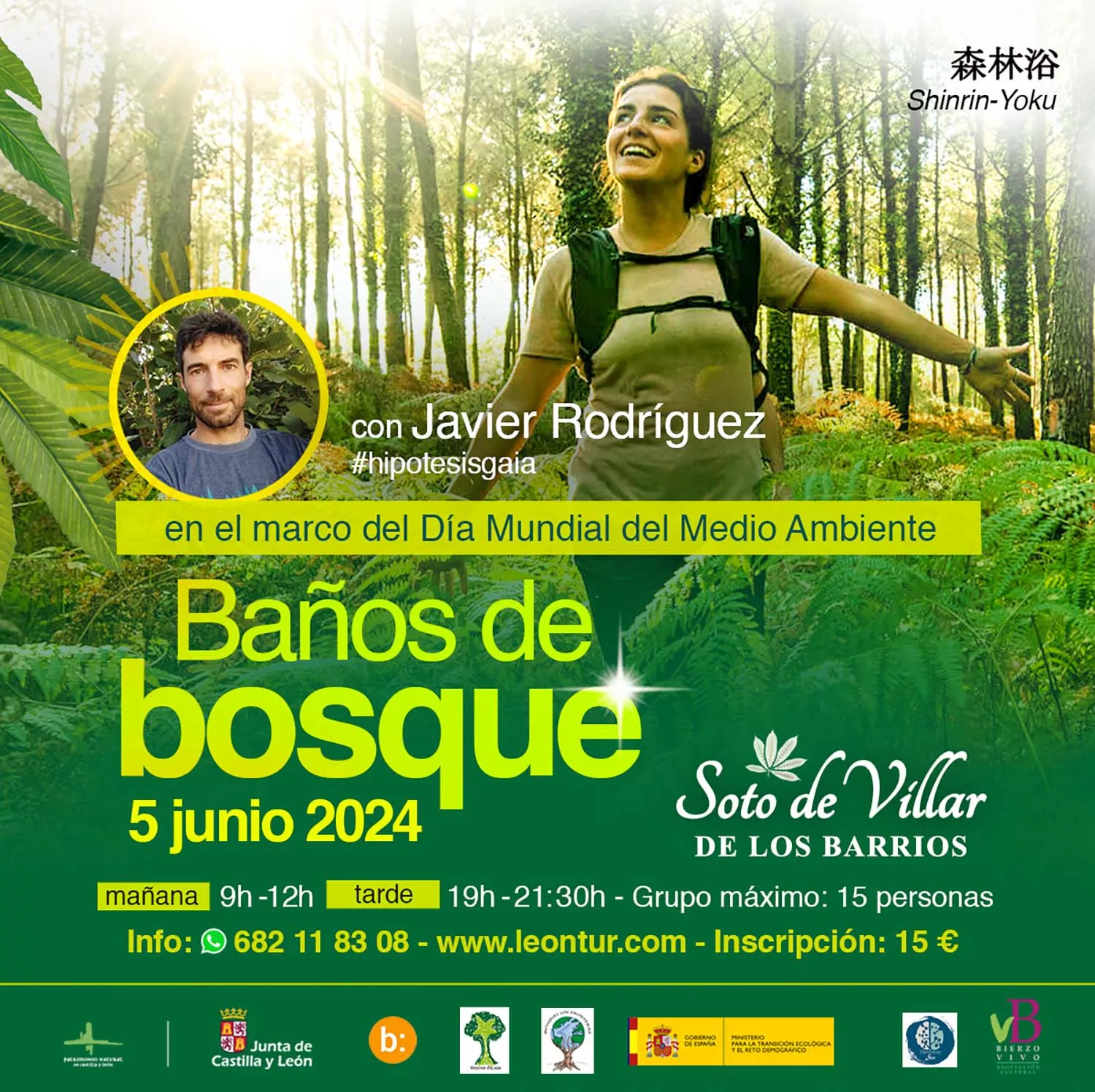 Cartel Baños de bosque en Villar