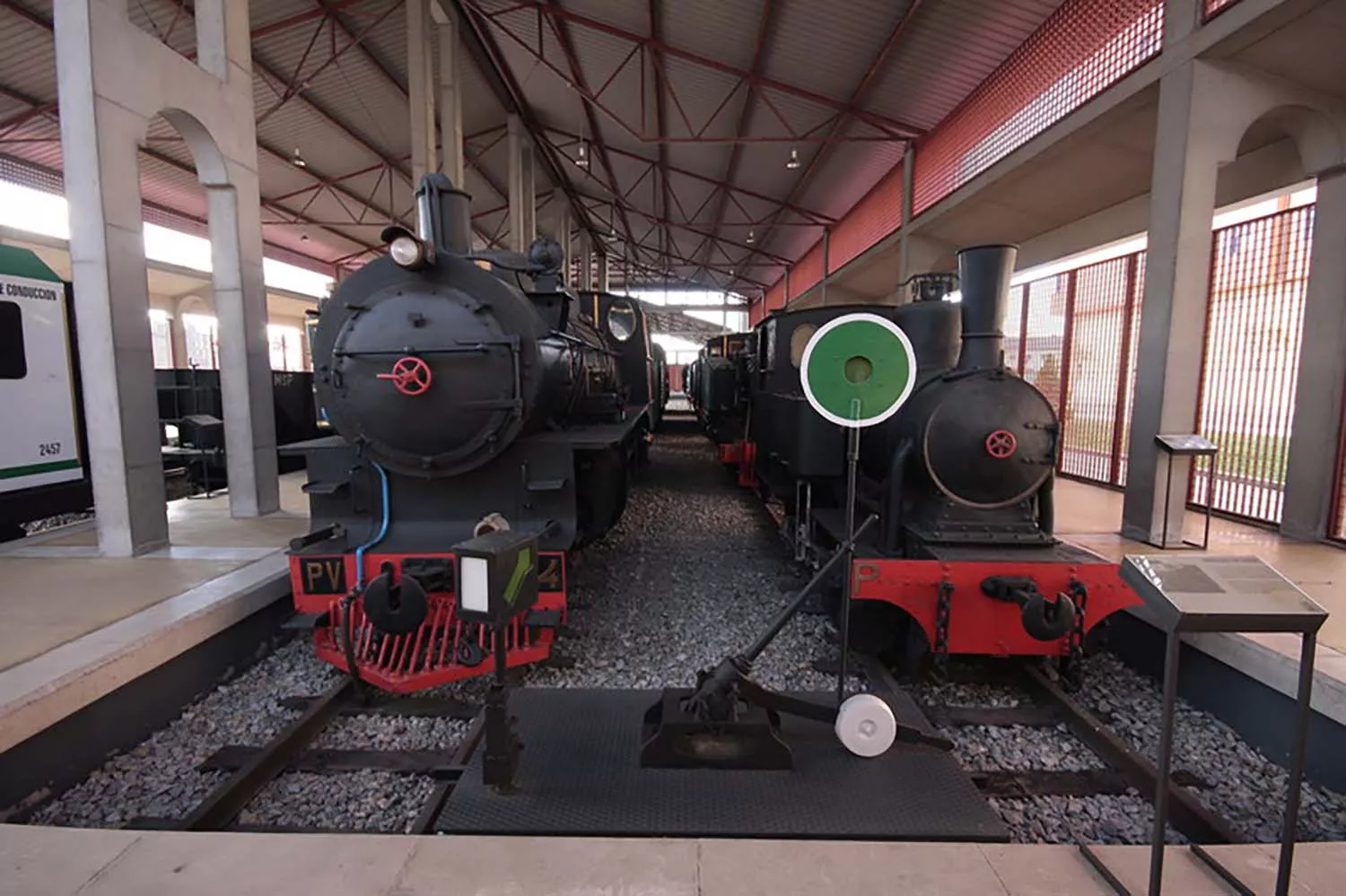 Locomotoras del Museo del Ferrocarril de Ponferrada.