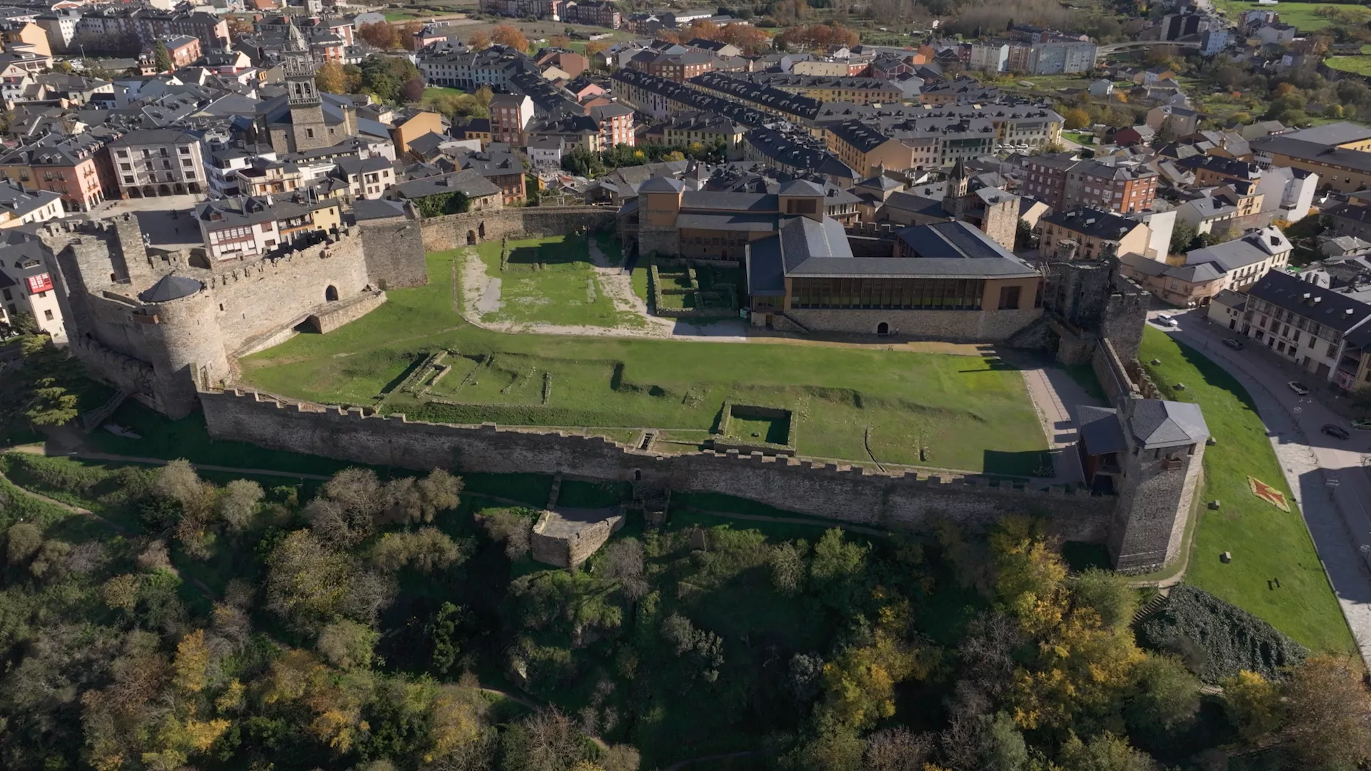 Imagen aérea del Castillo de Ponferrada