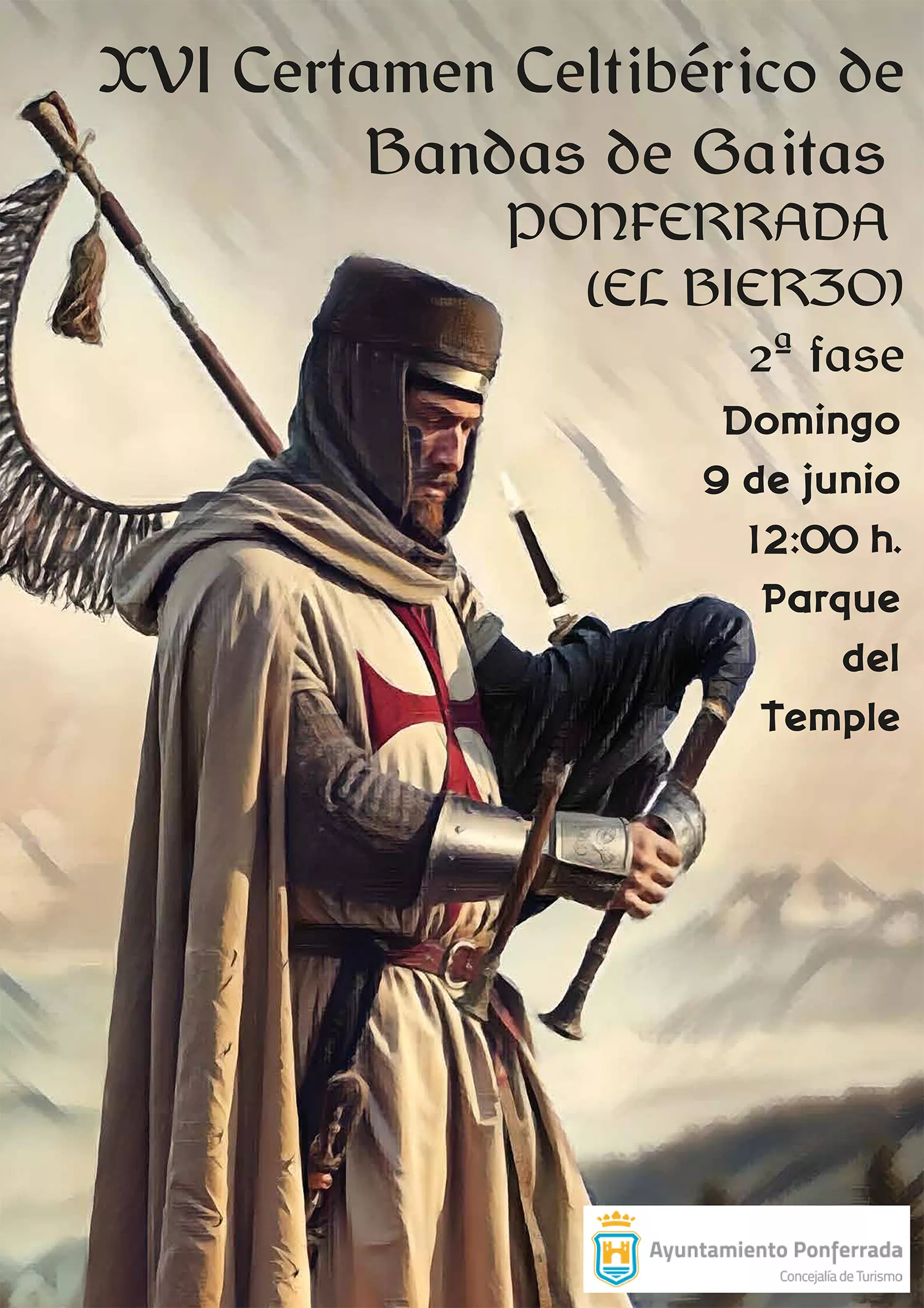 Cartel certamen celtiberico de bandas degaitas Ponferrada