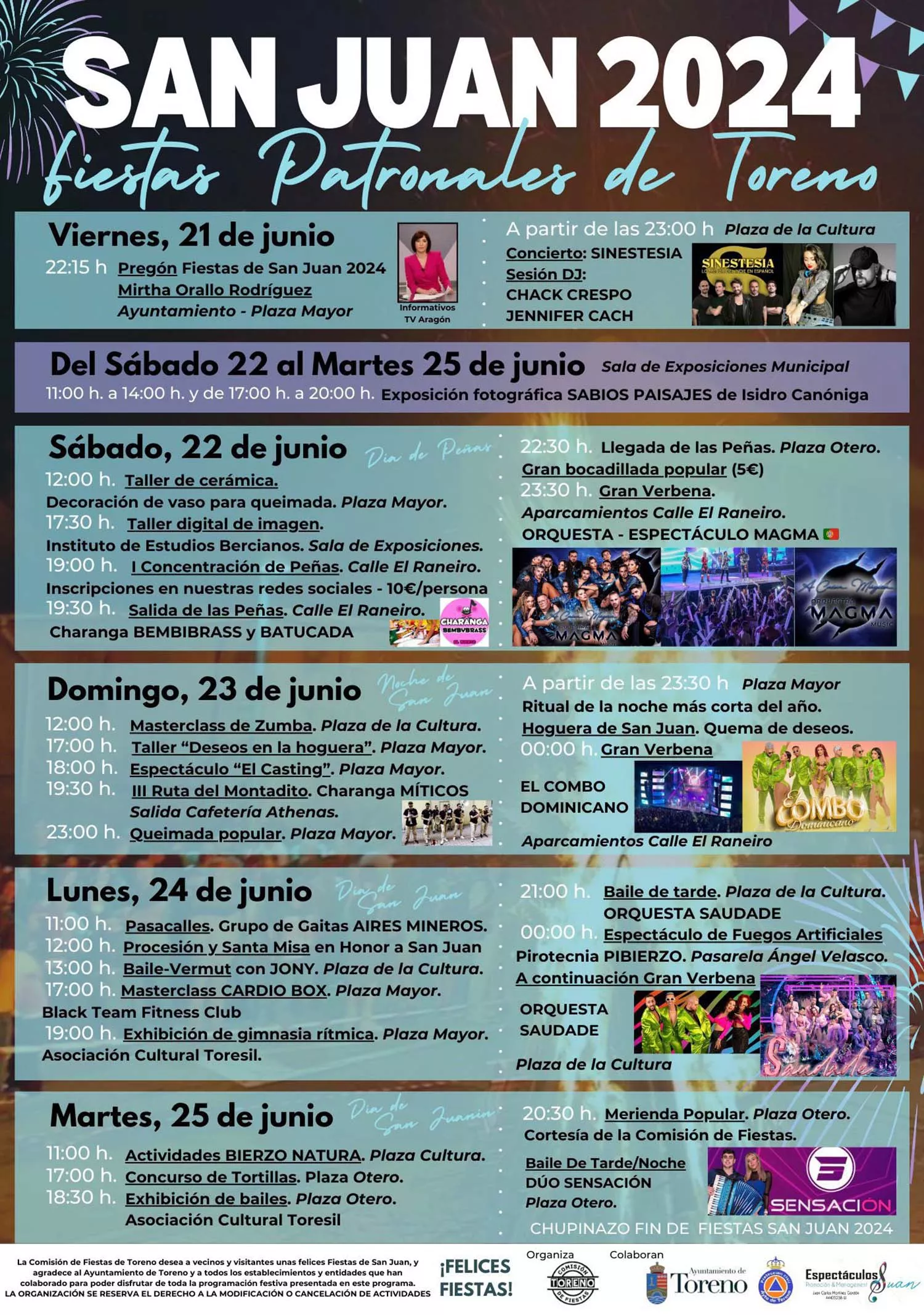 Cartel Fiestas San Juan Toreno