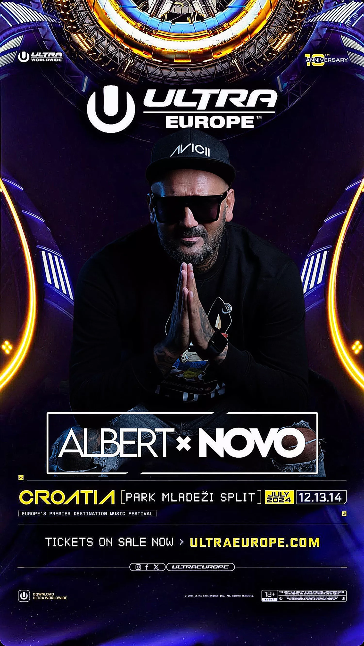 Cartel de Albert Novo en el Ultra Europe