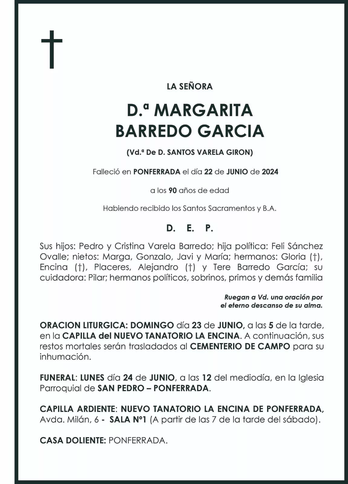 MARGARITA BARREDO GARCIA