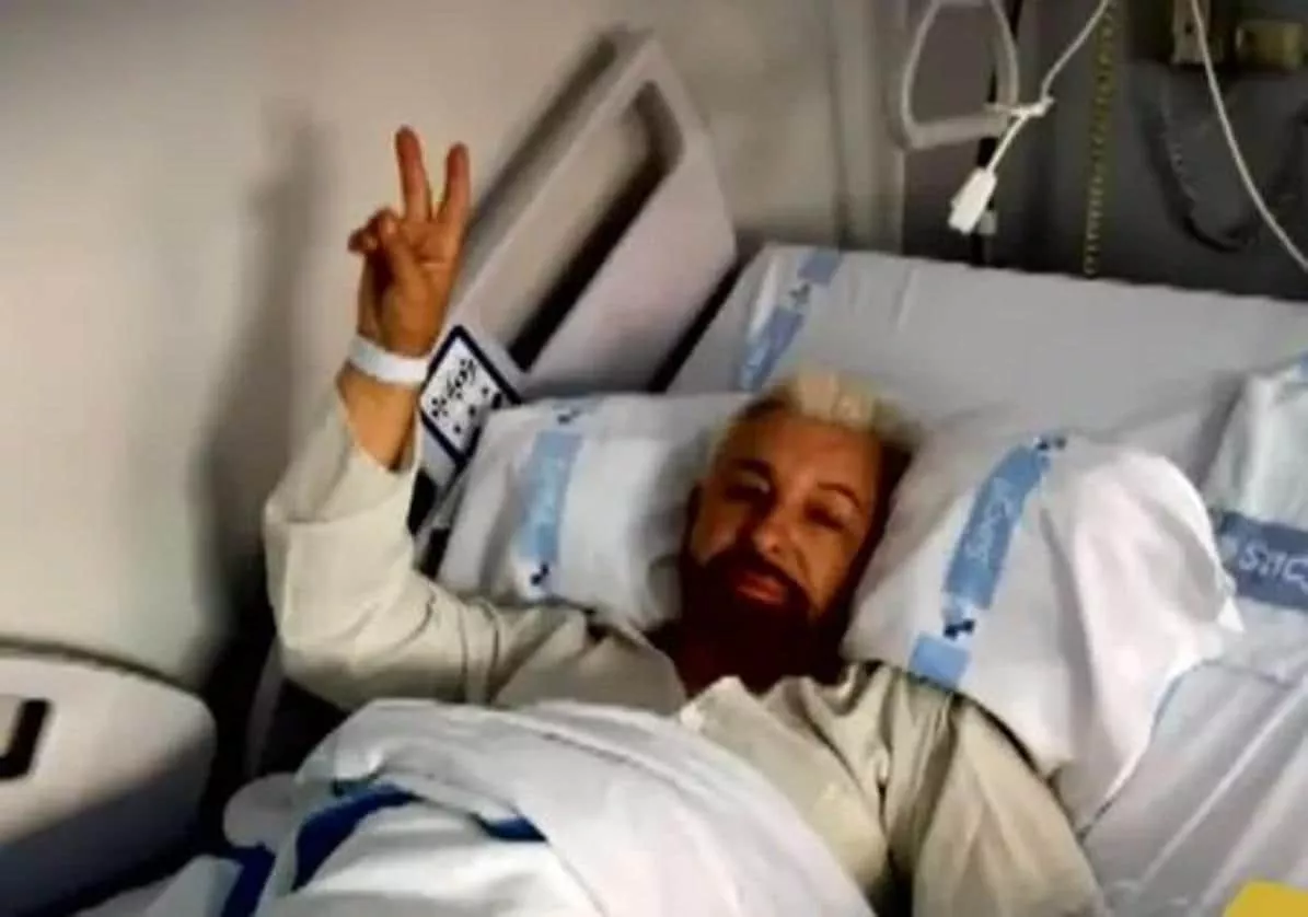 Jose Manuel Parada en el Hospital del Biezo | Foto: Telemadrid