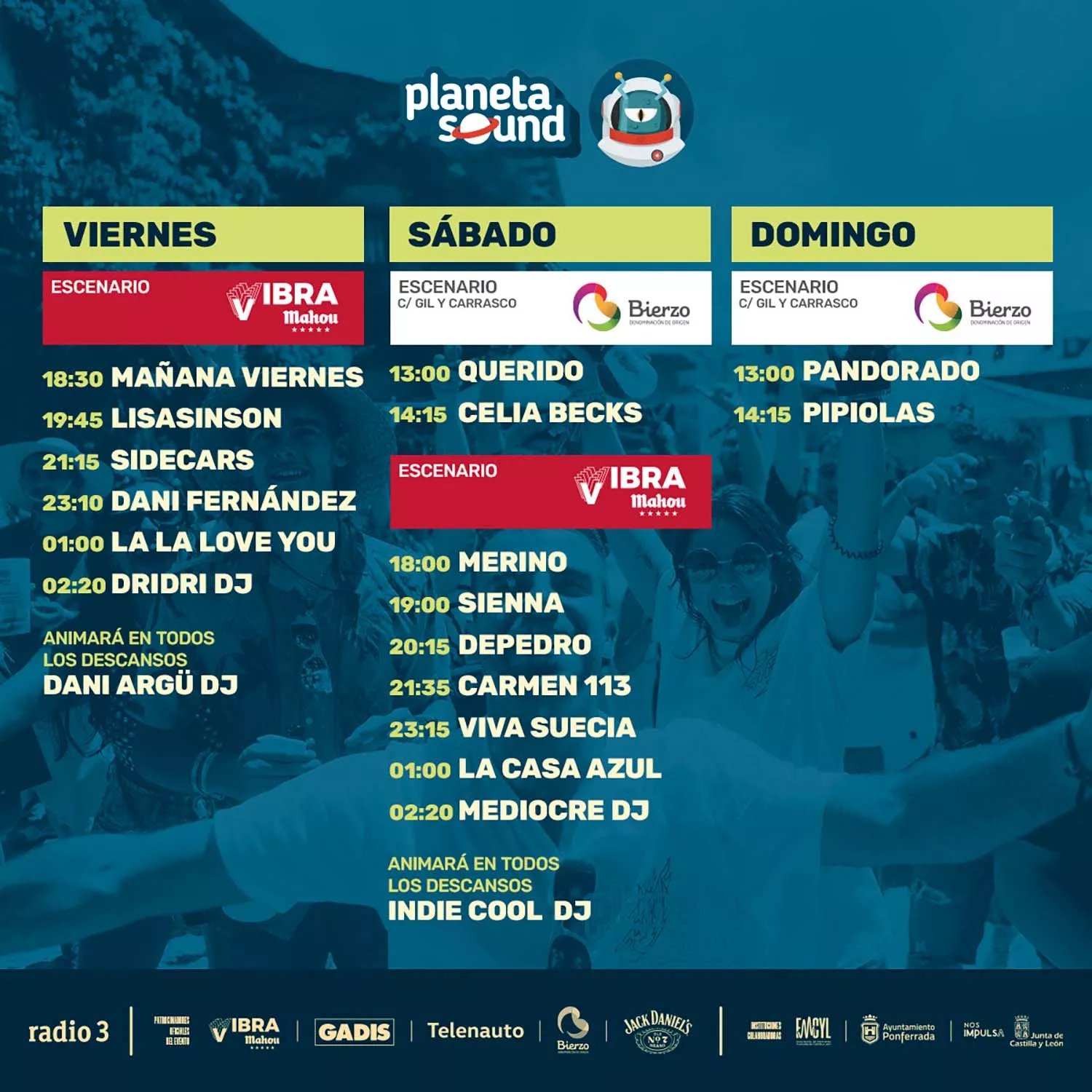 Horarios artistas Planeta Sound 2024