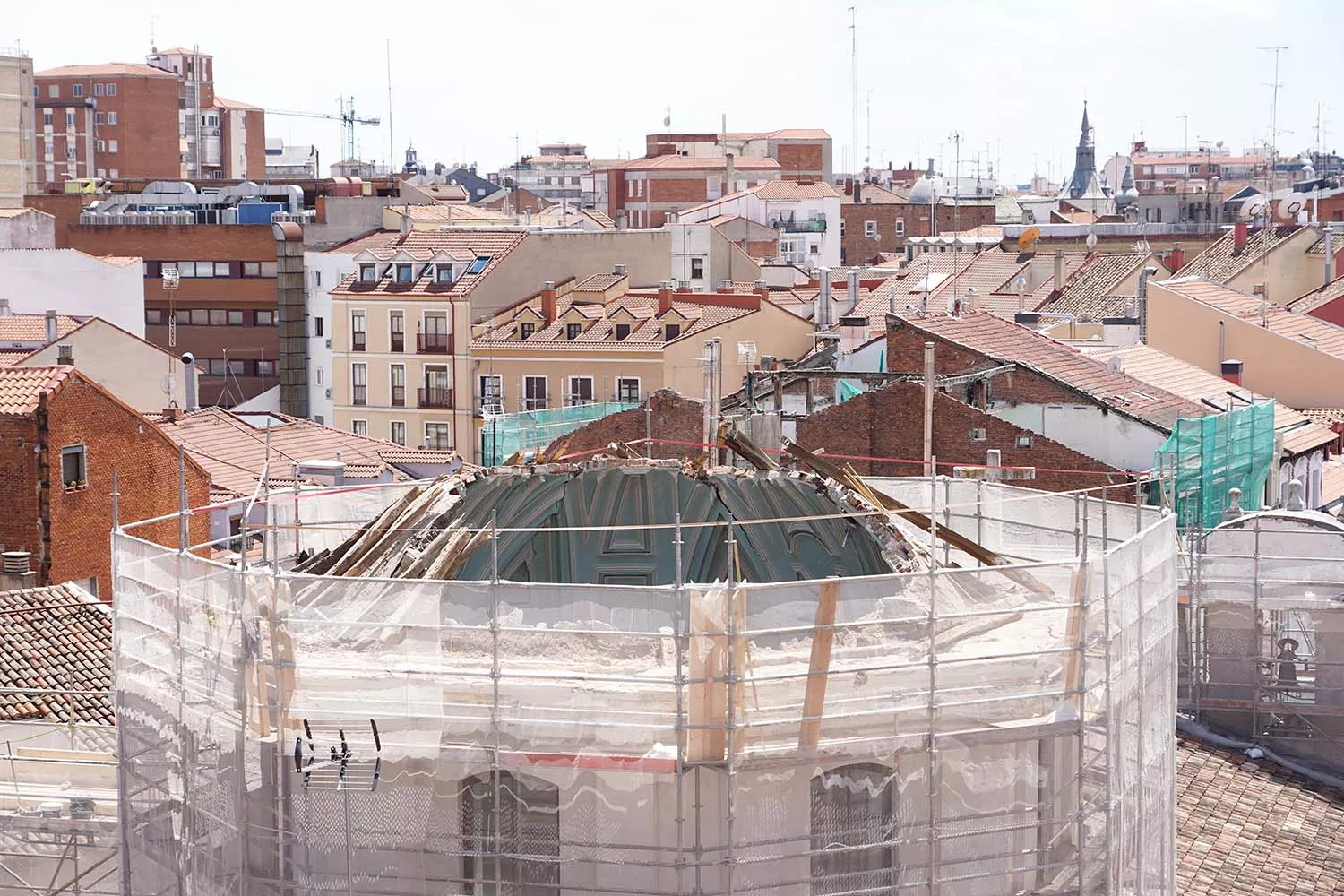 Se desploma la cúpula de la iglesia de la Vera Cruz en Valladolid