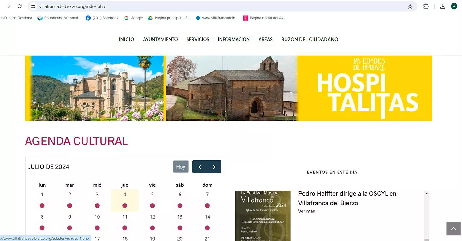 Villafranca del Bierzo presenta el nuevo portal web del Ayuntamiento con una sección de Las Edades del Hombre