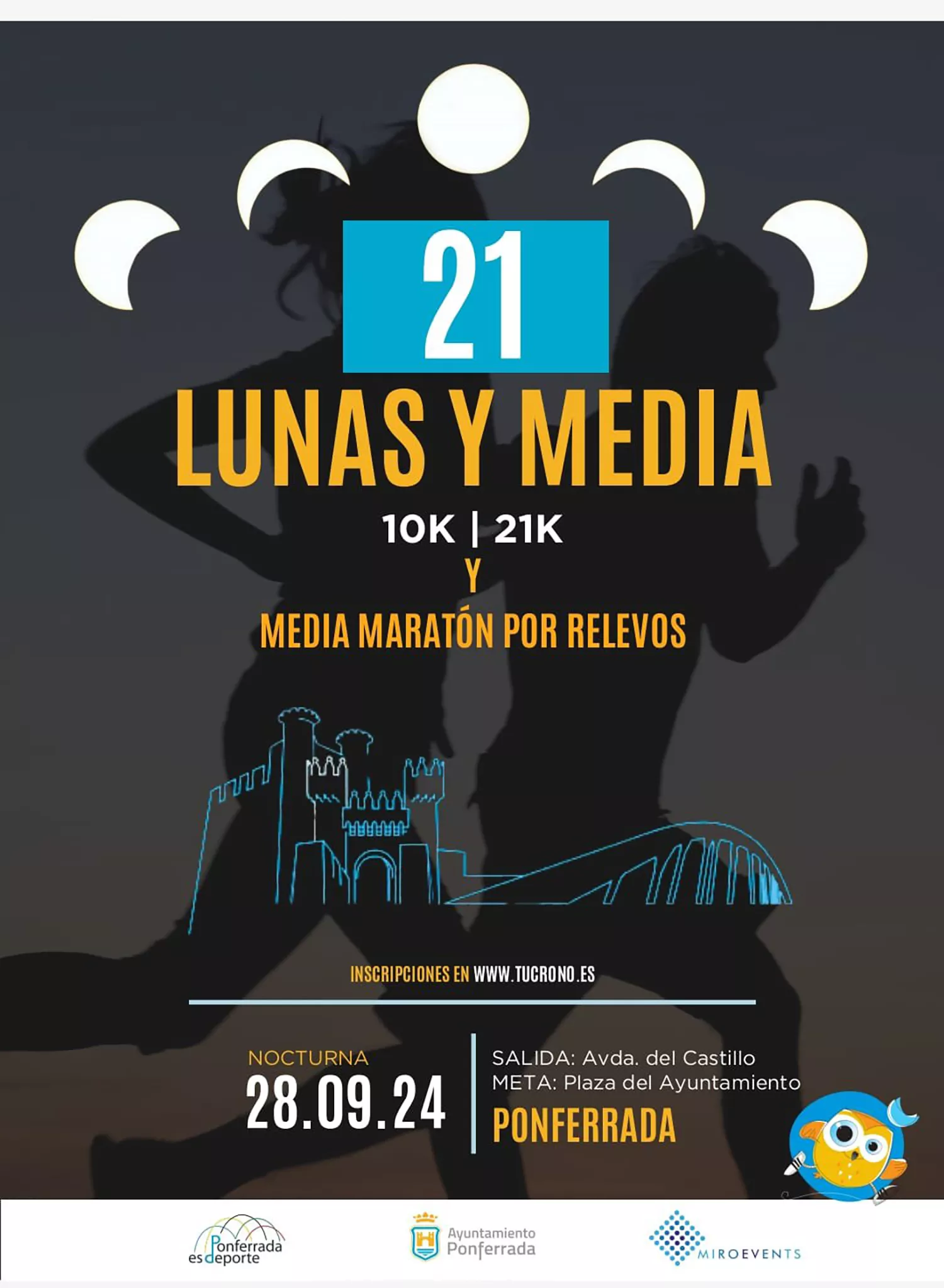 Cartel de la media maratón '21 Lunas y Media'