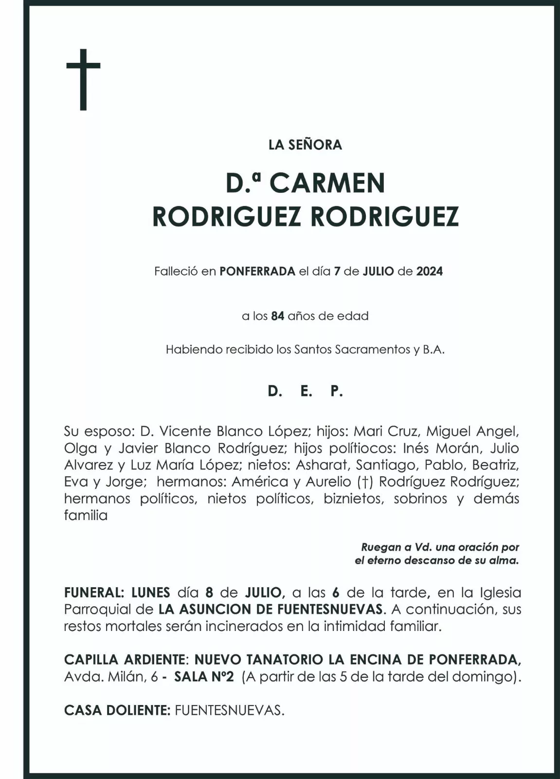 CARMEN RODRIGUEZ RODRIGUEZ