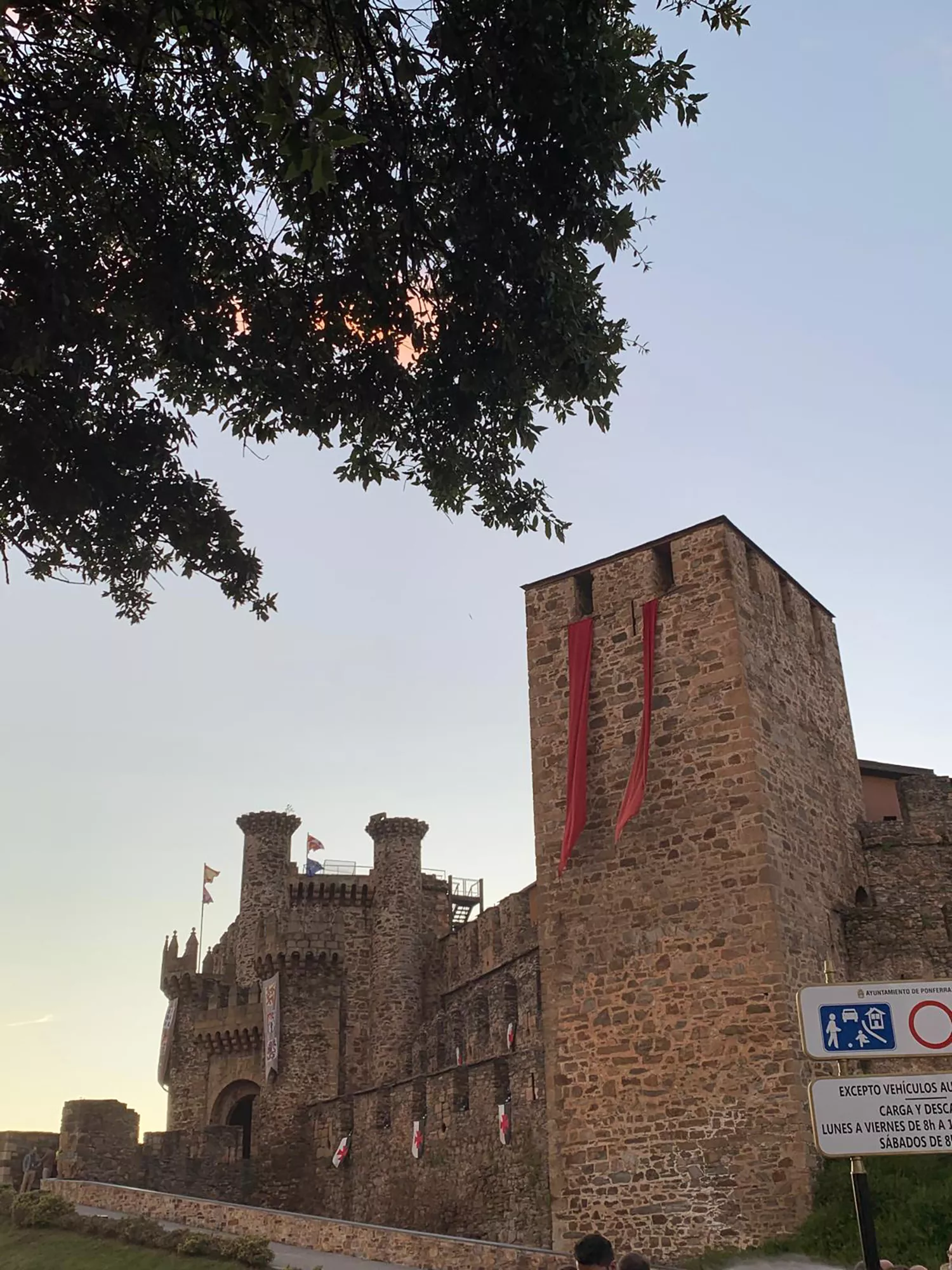 Foto del Castillo de Ponferrada el sábado de la Noche Templaria 2