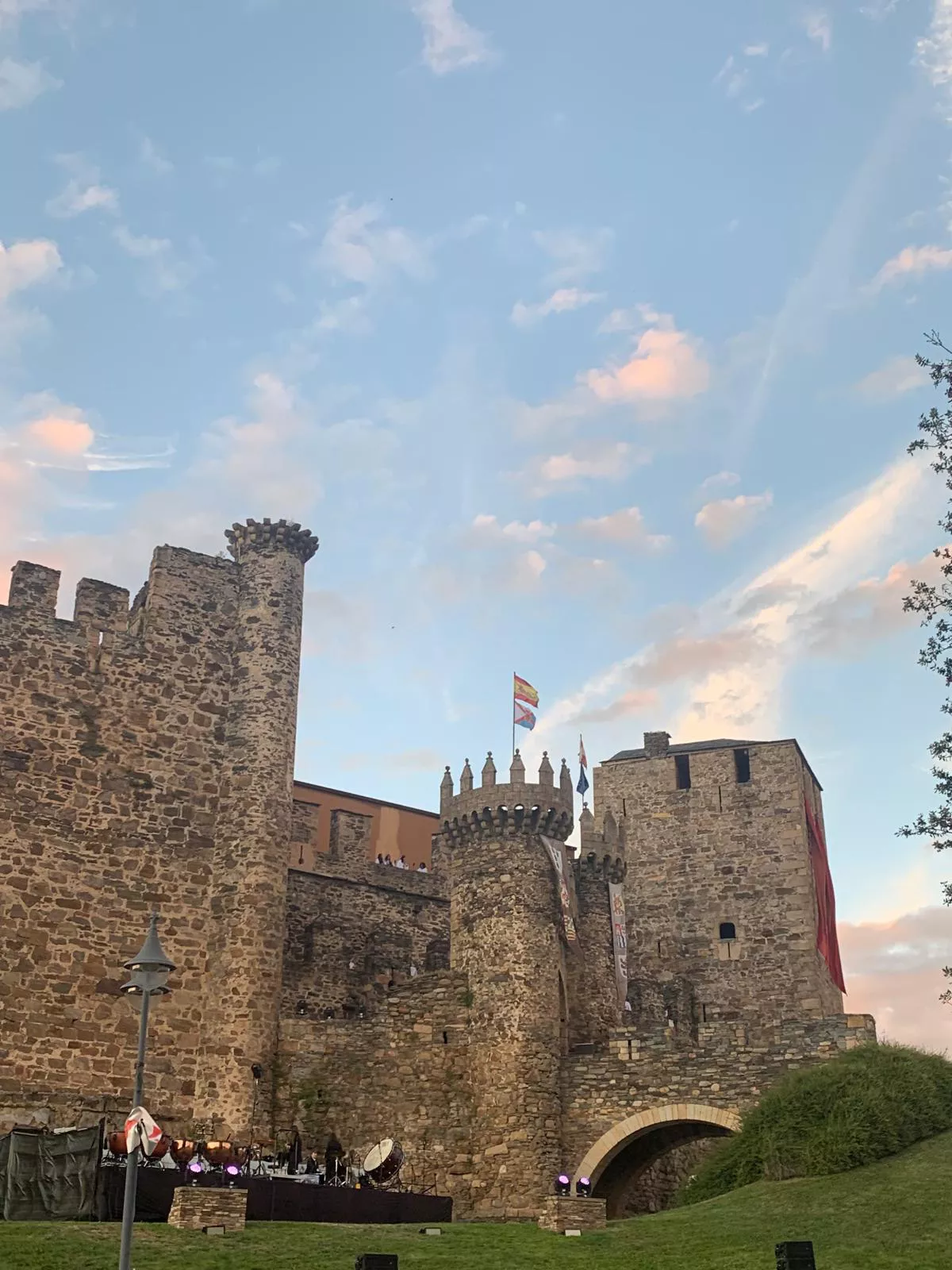 Foto del Castillo de Ponferrada el sábado de la Noche Templaria.