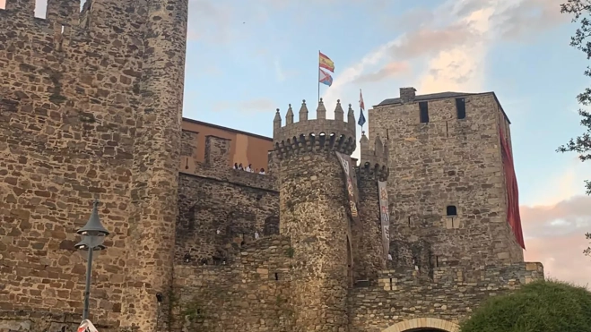 Foto del Castillo de Ponferrada el sábado de la Noche Templaria